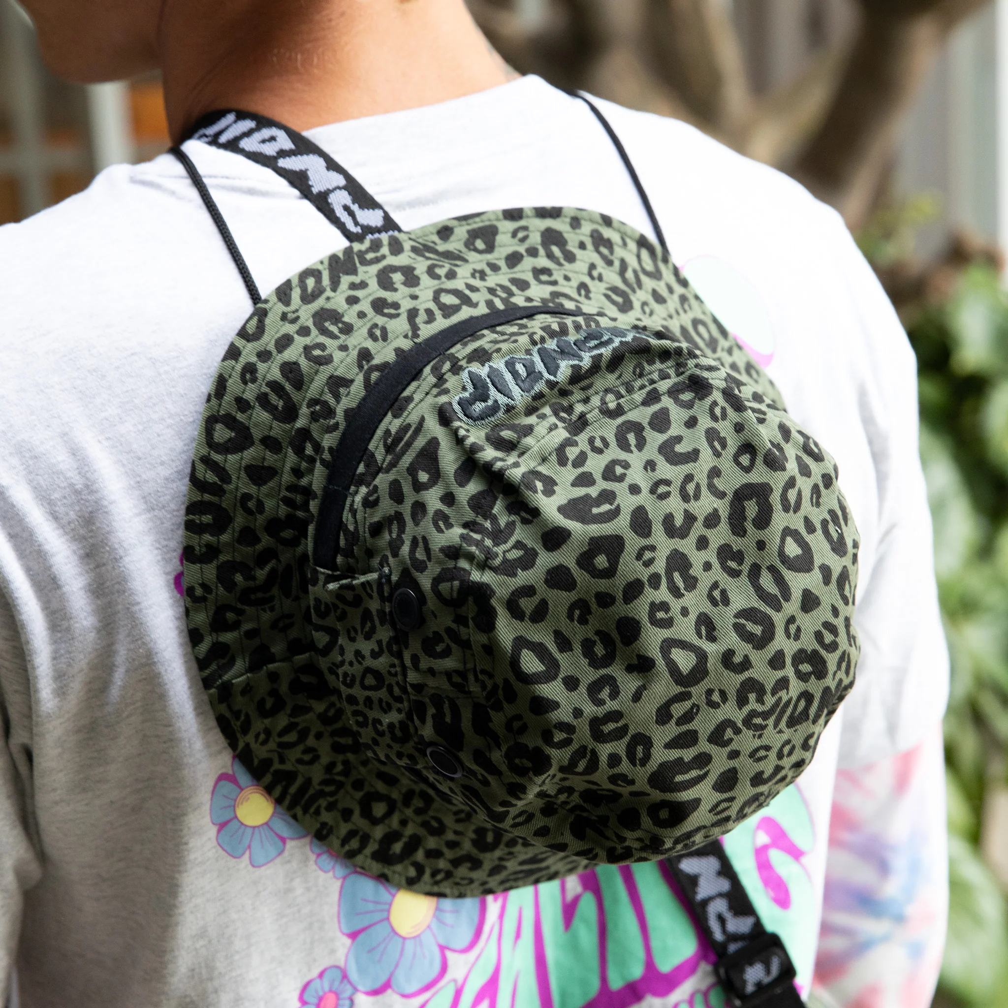 Spotted Cotton Twill Bucket Hat (Olive) - Image 2