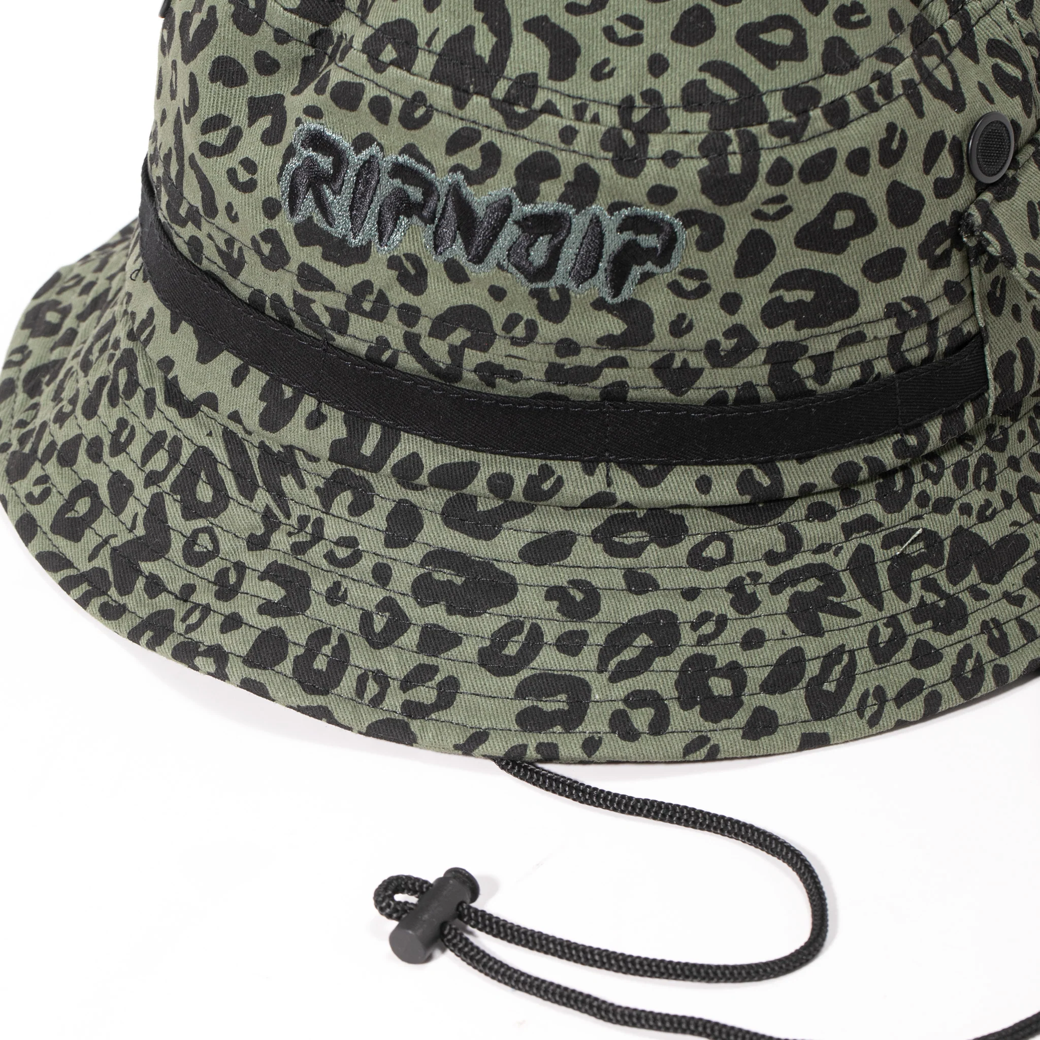 Spotted Cotton Twill Bucket Hat (Olive) - Image 4