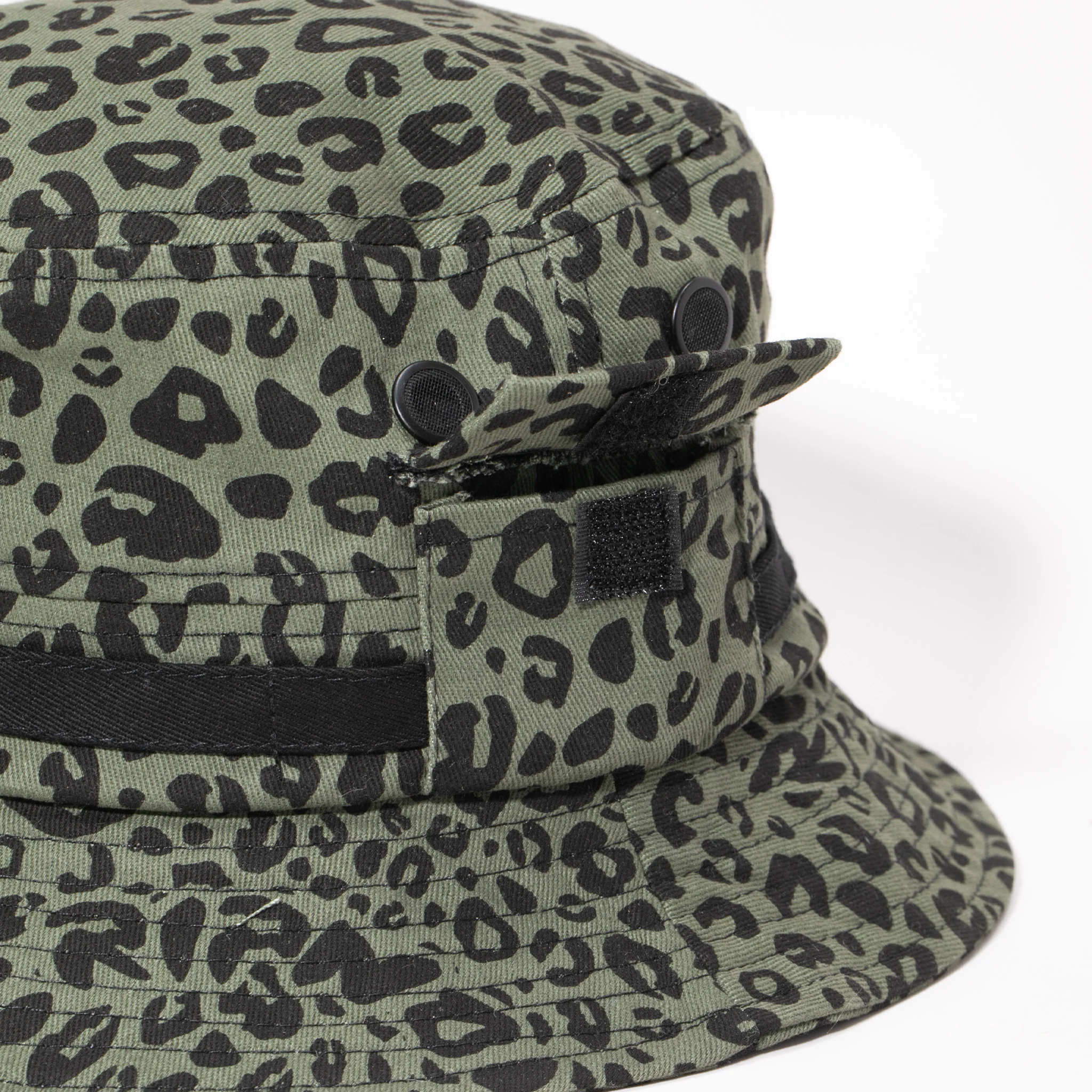 Spotted Cotton Twill Bucket Hat (Olive) - Image 5