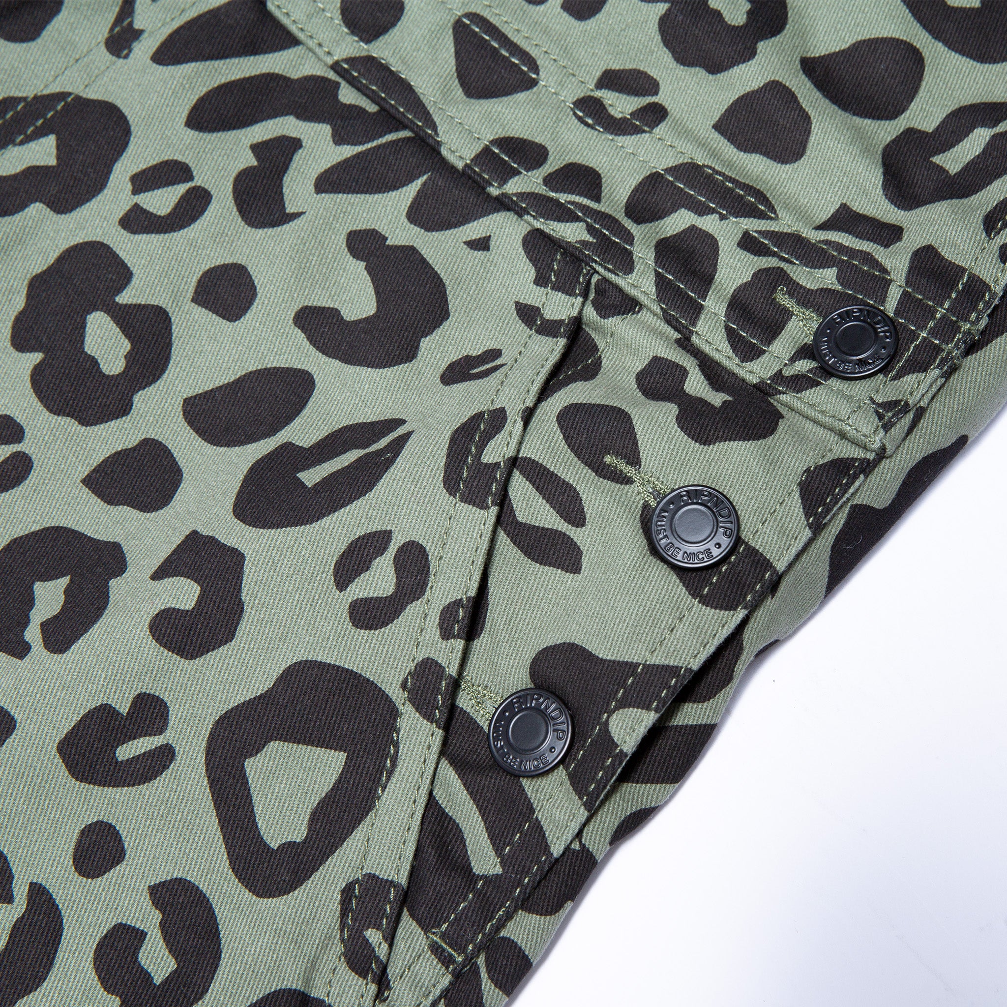 Spotted Cotton Twill Overalls (Olive) - Image 6