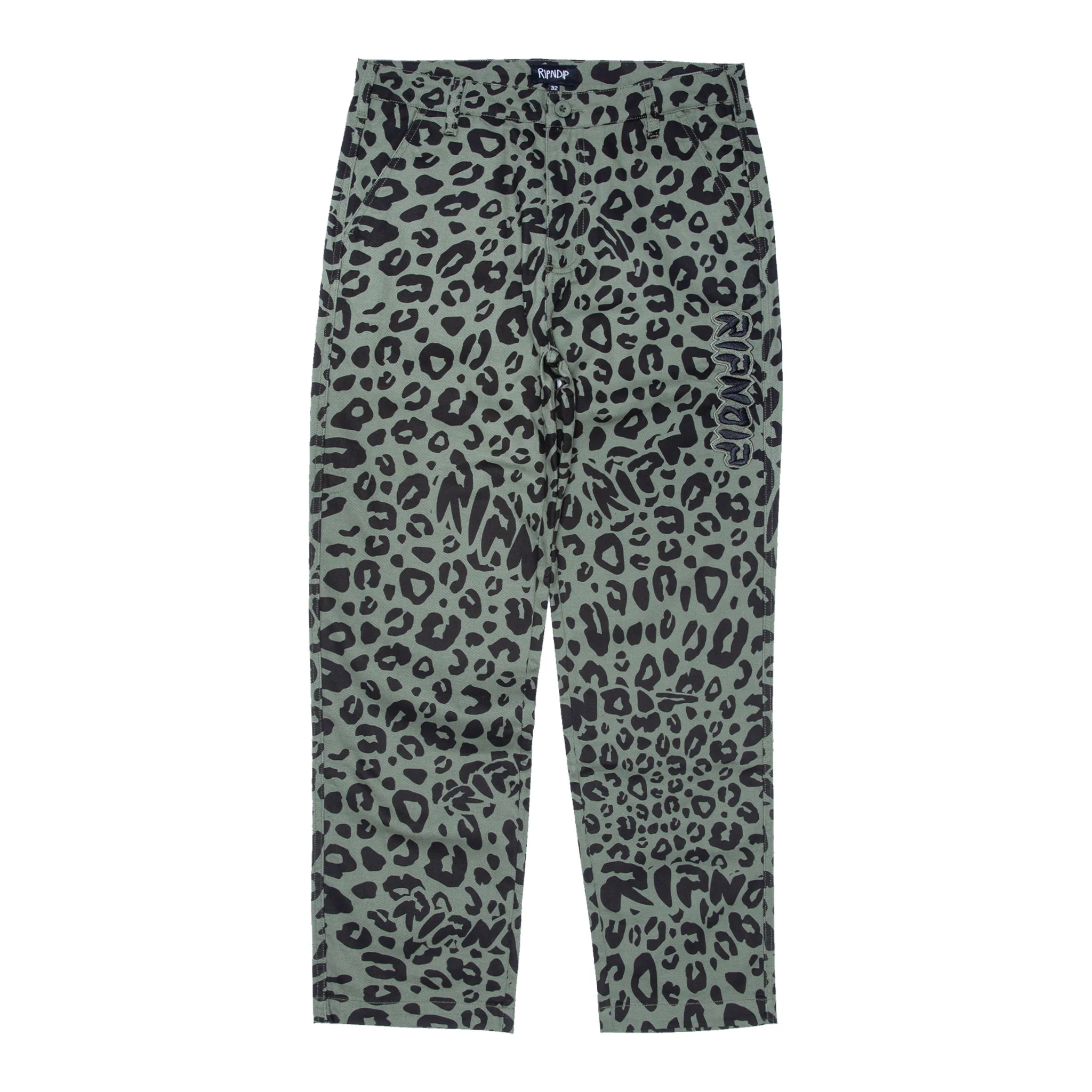 Spotted Cotton Twill Pants (Olive) - Image 2