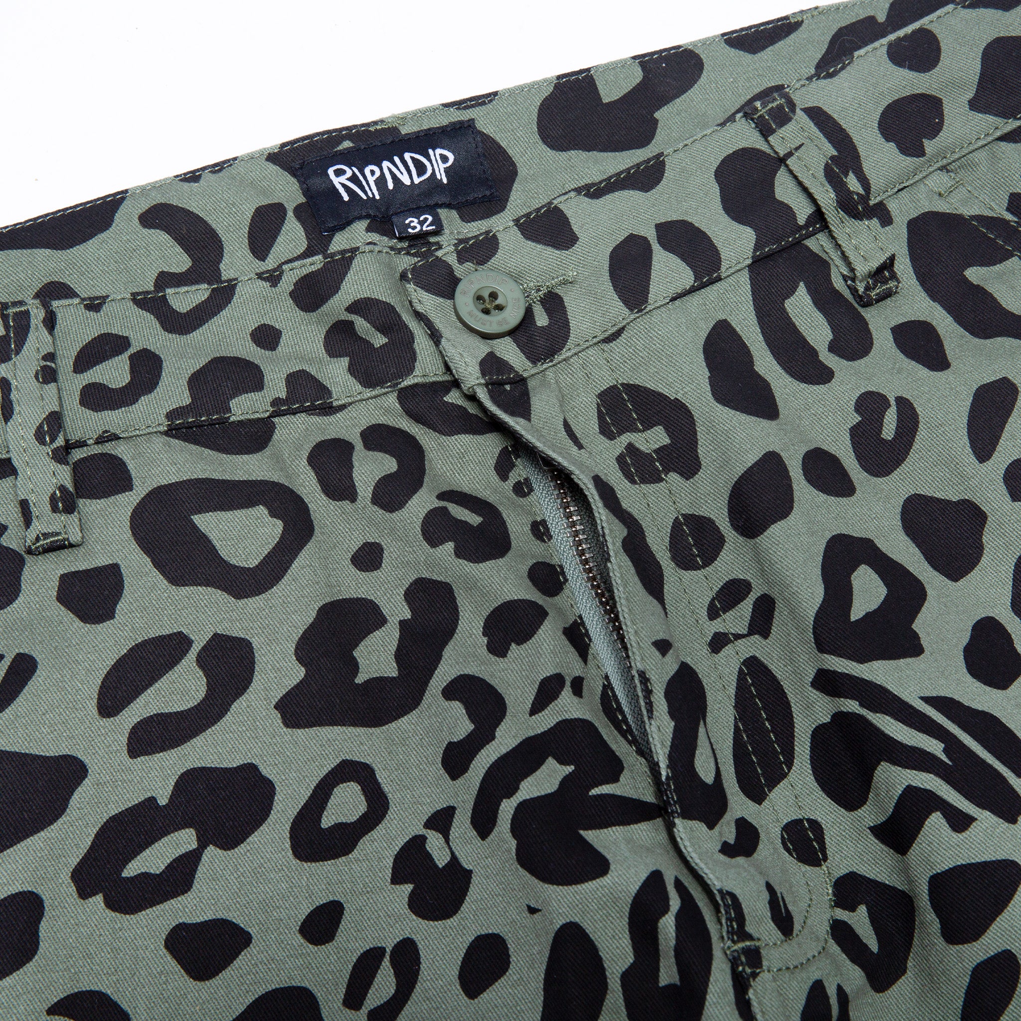 Spotted Cotton Twill Pants (Olive) - Image 5