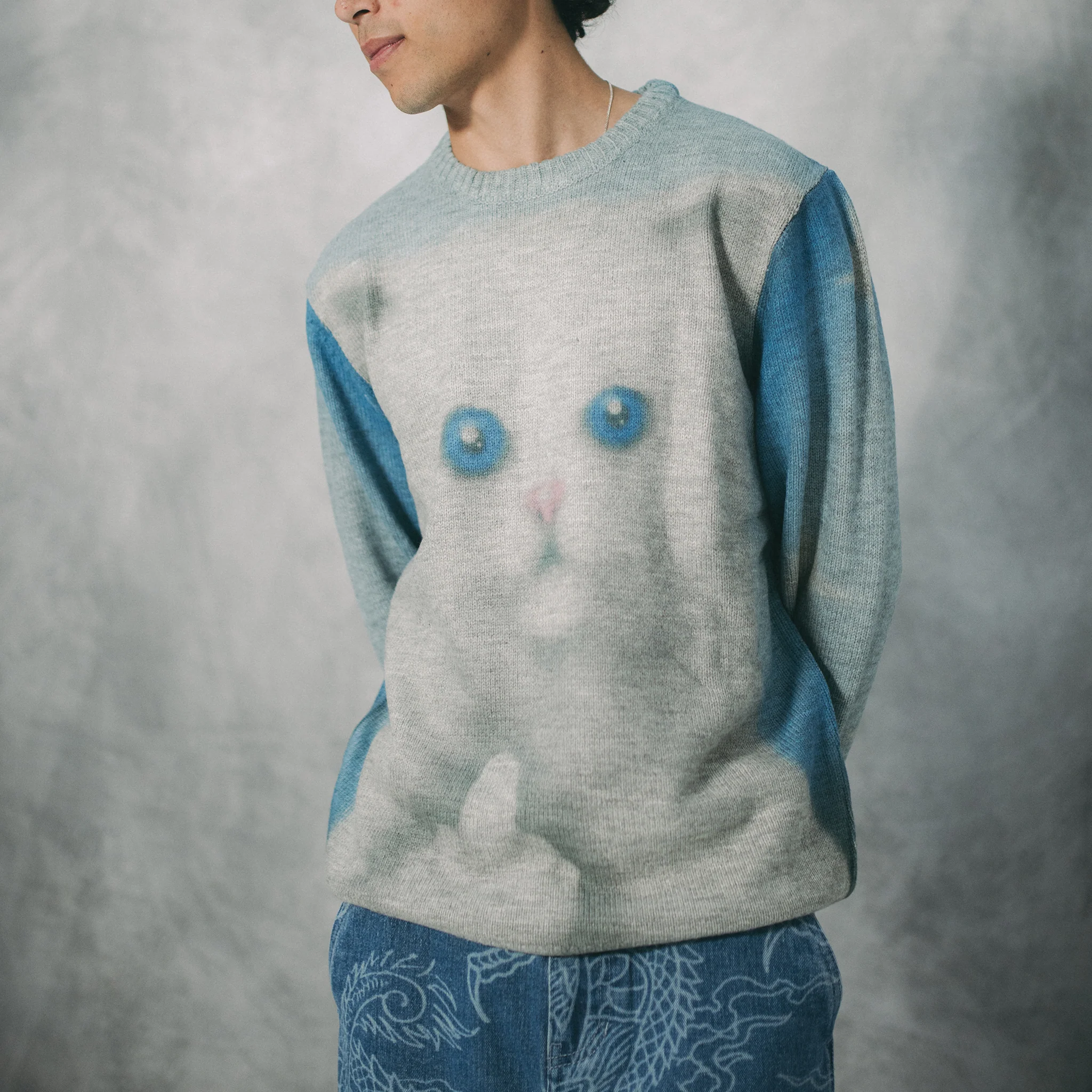 Sprinkles Knit Sweater (Black/Blue) - Image 2