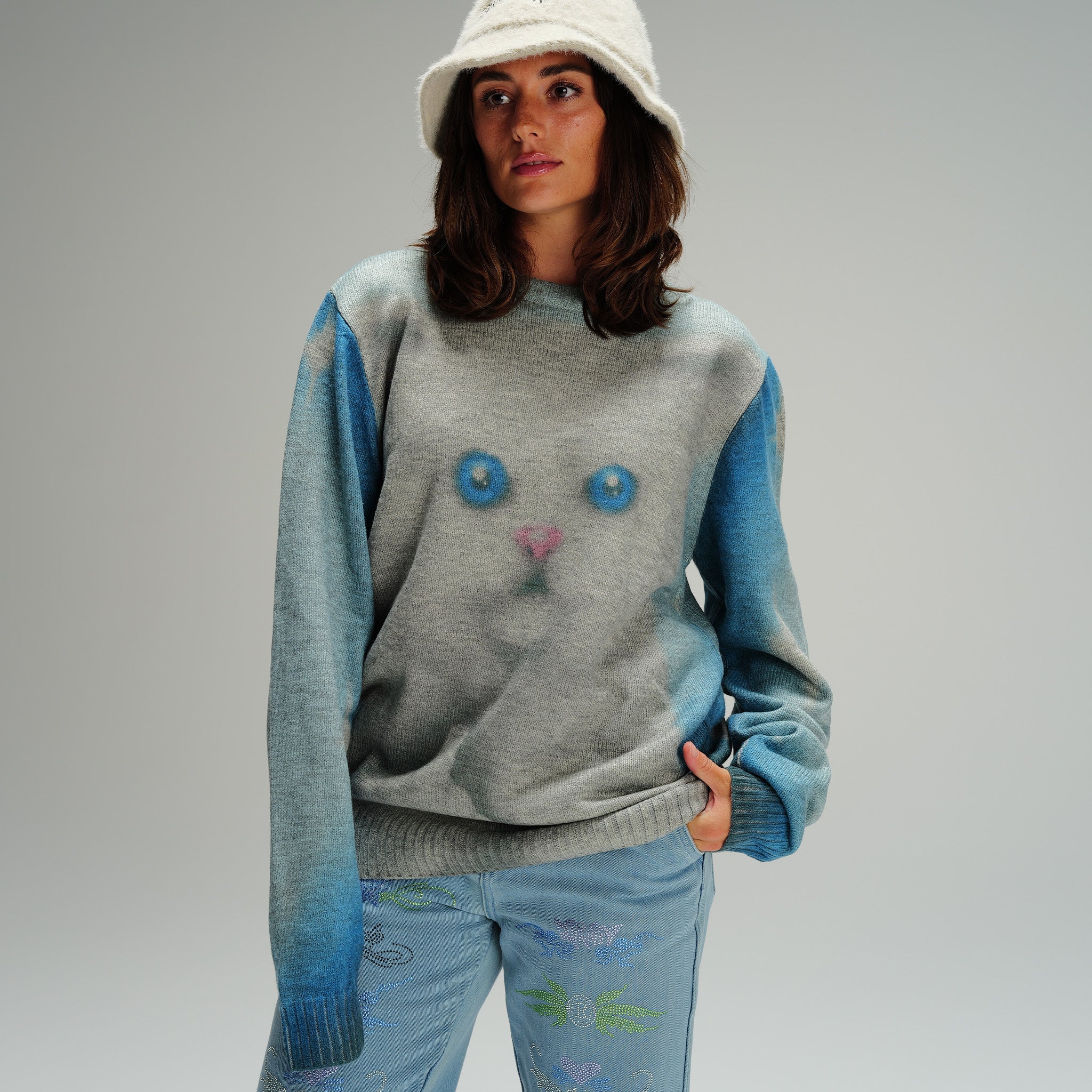 Sprinkles Knit Sweater (Black/Blue) - Image 3