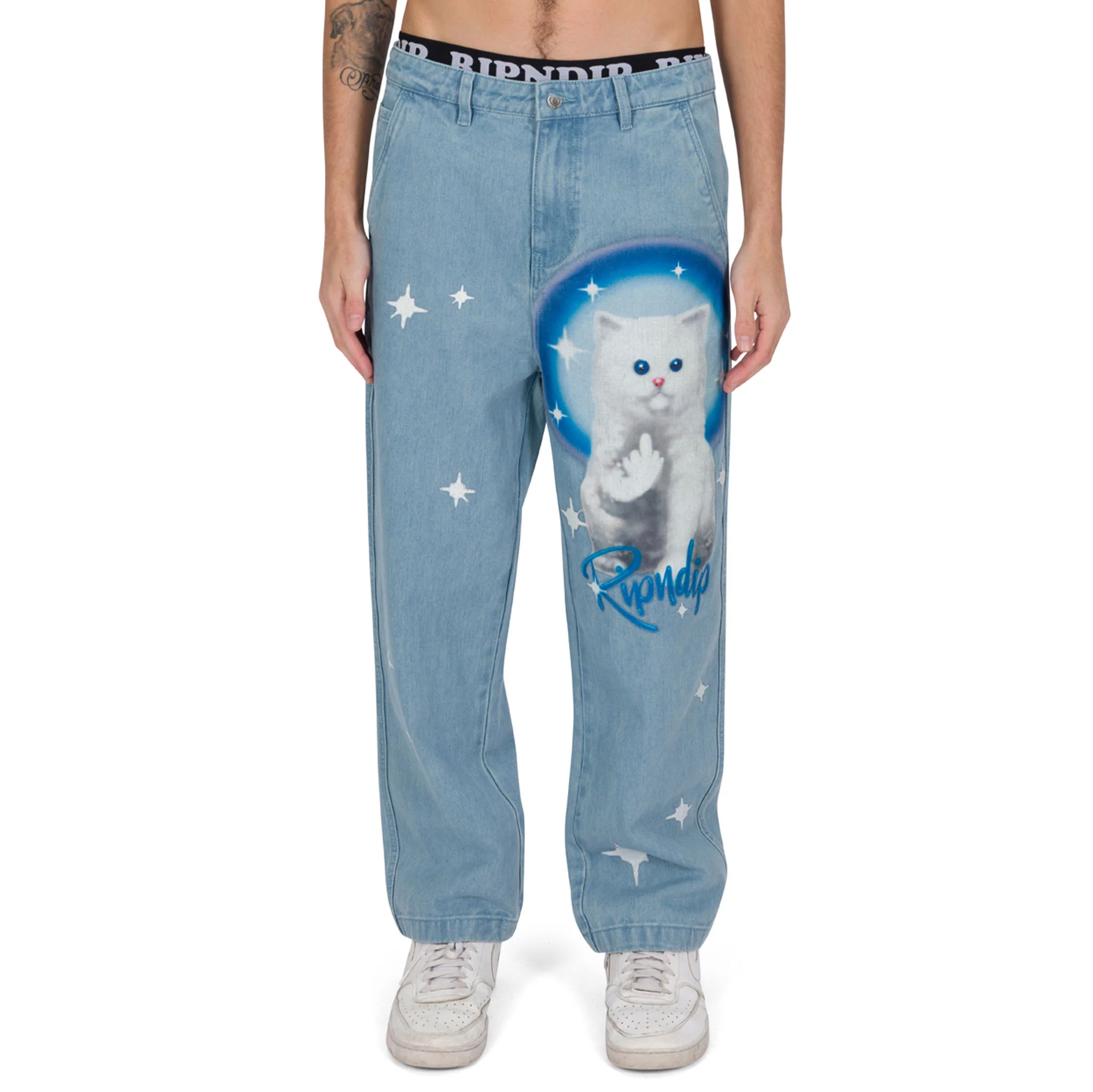Sprinkles Wide Leg Denim Pants (Medium Wash) - Image 2