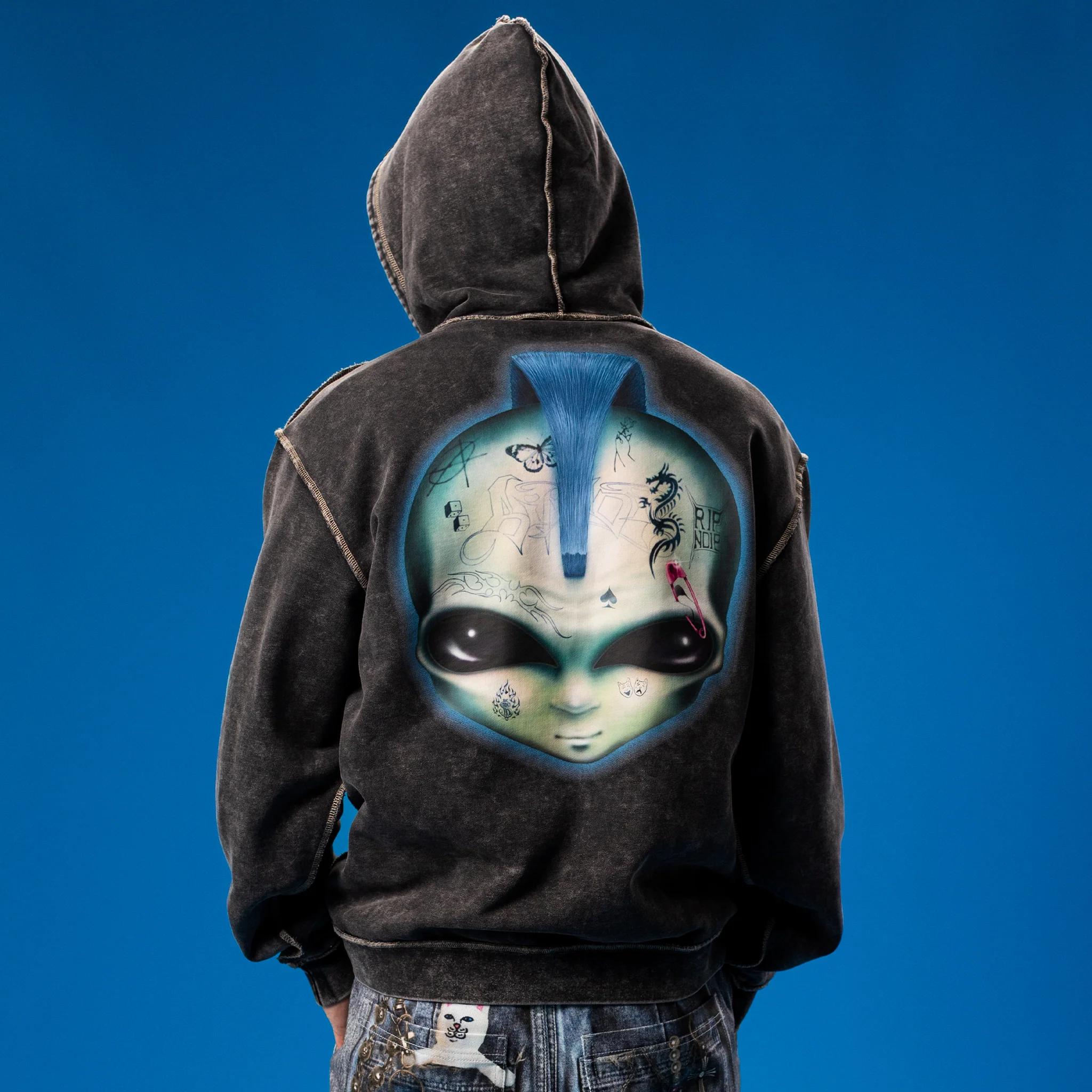 Squabble Up Hoodie (Black Vintage Wash) - Image 2