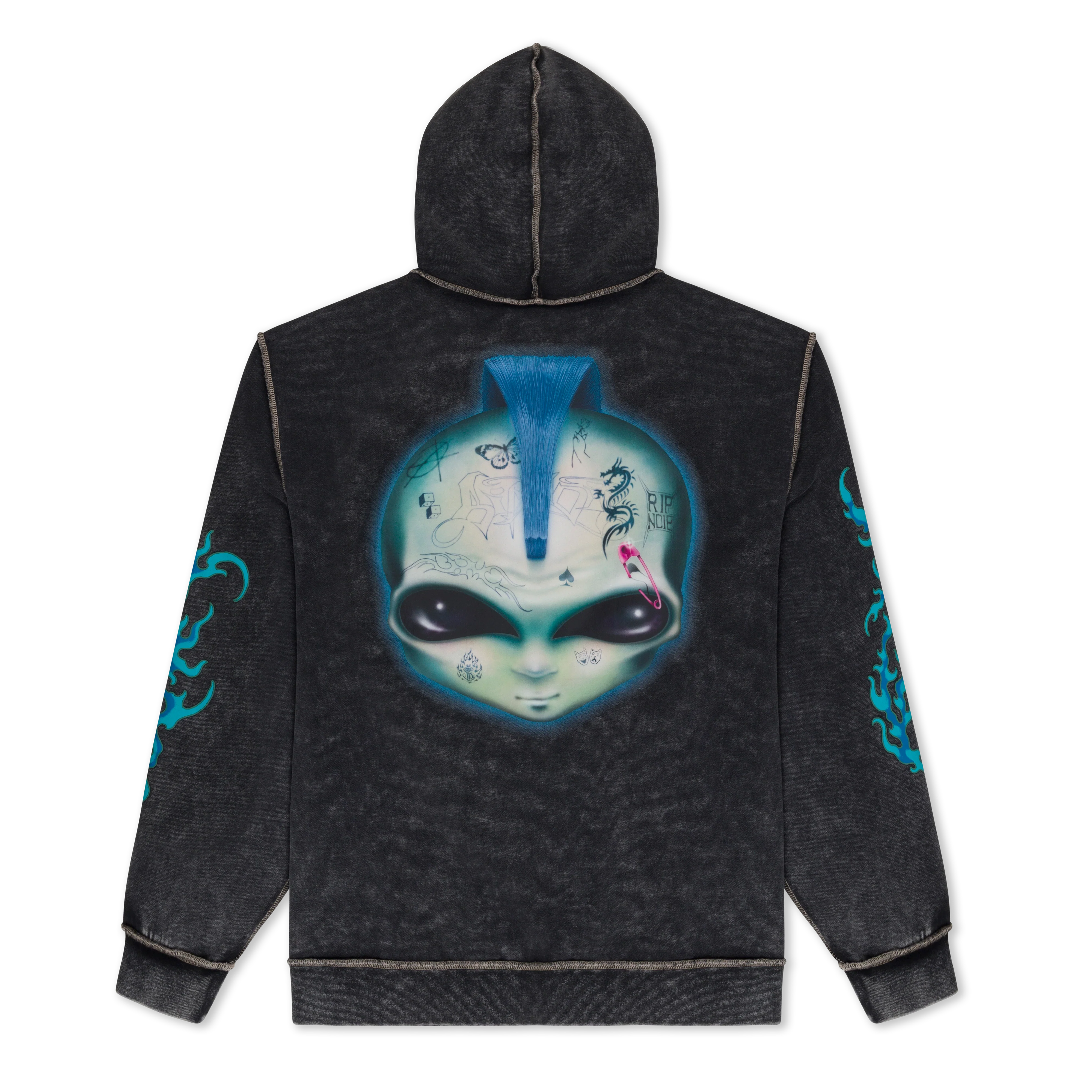 Squabble Up Hoodie (Black Vintage Wash) - Image 5