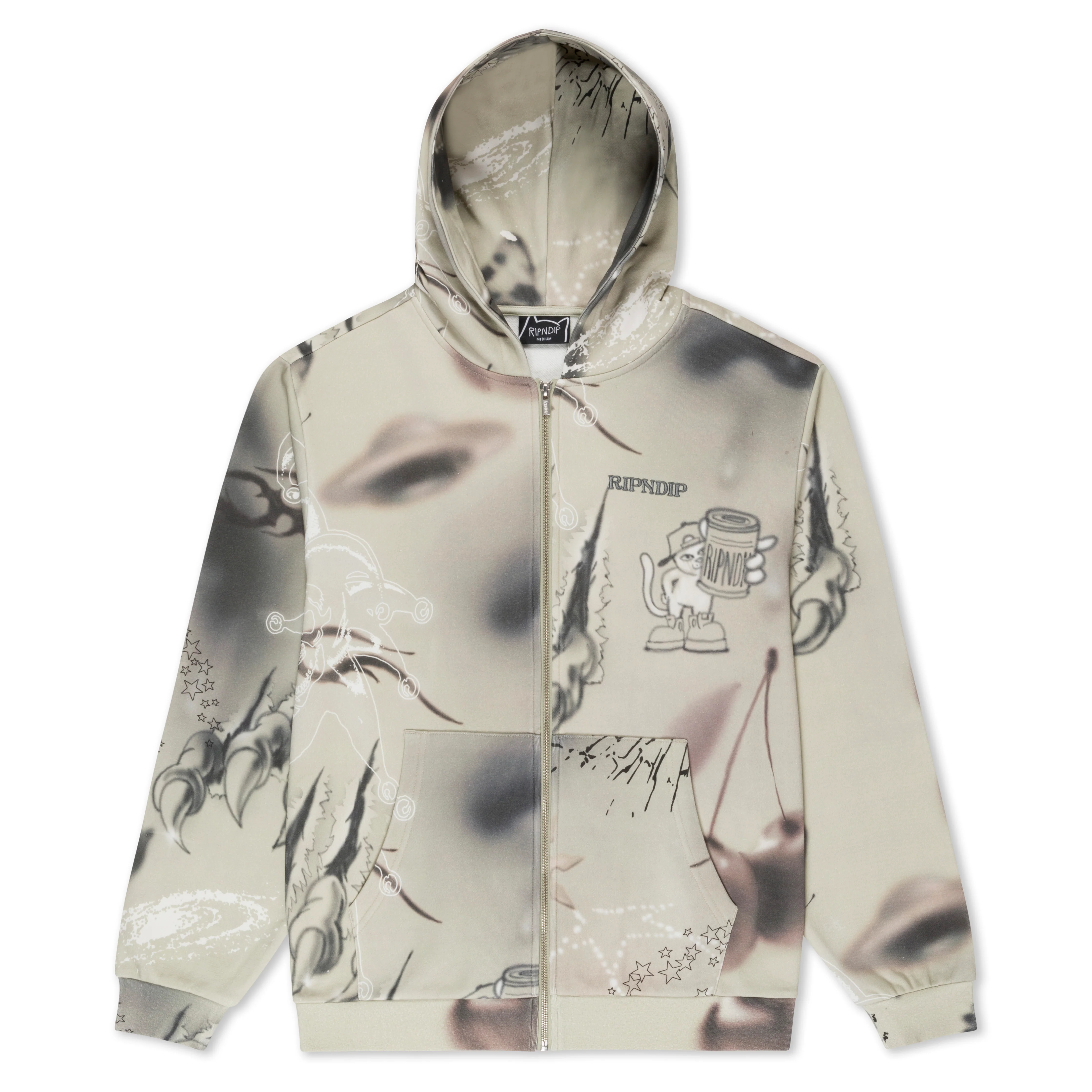 Stargazing Zip Up Hoodie (Off White)