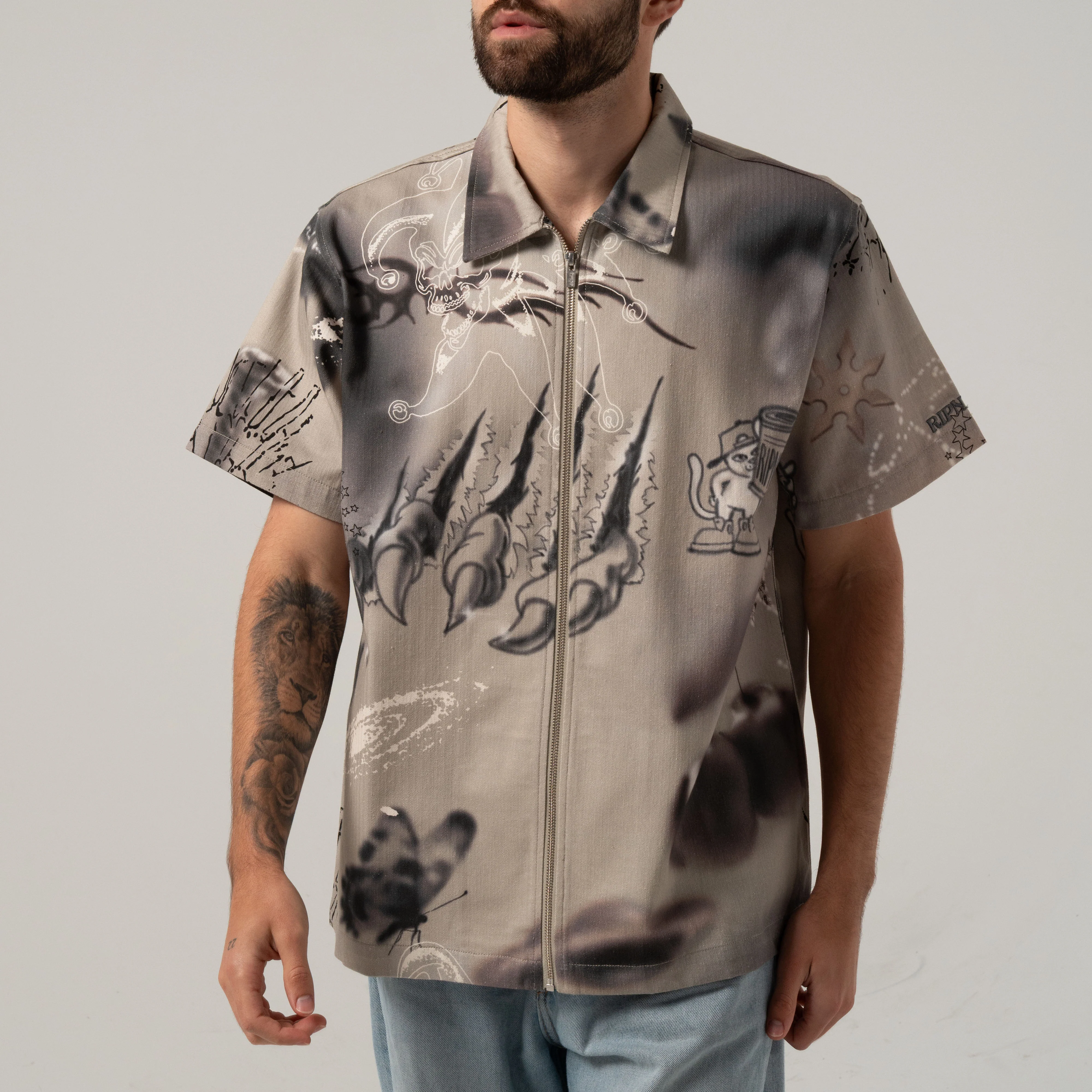 Stargazing Zip Up Shirt (Multi) - Image 2