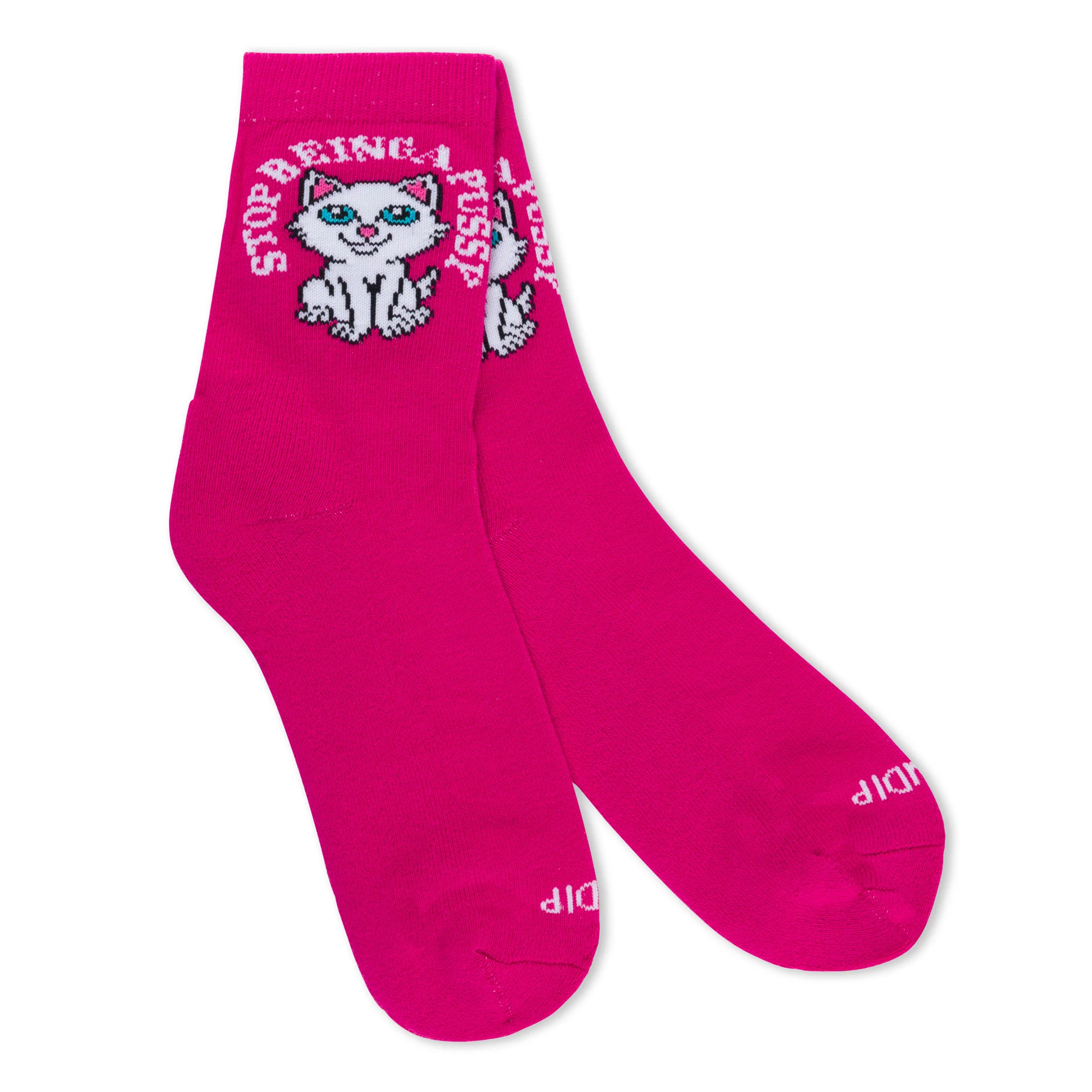 Stop Being A Pussy 2.0 Socks (Pink) - Image 3