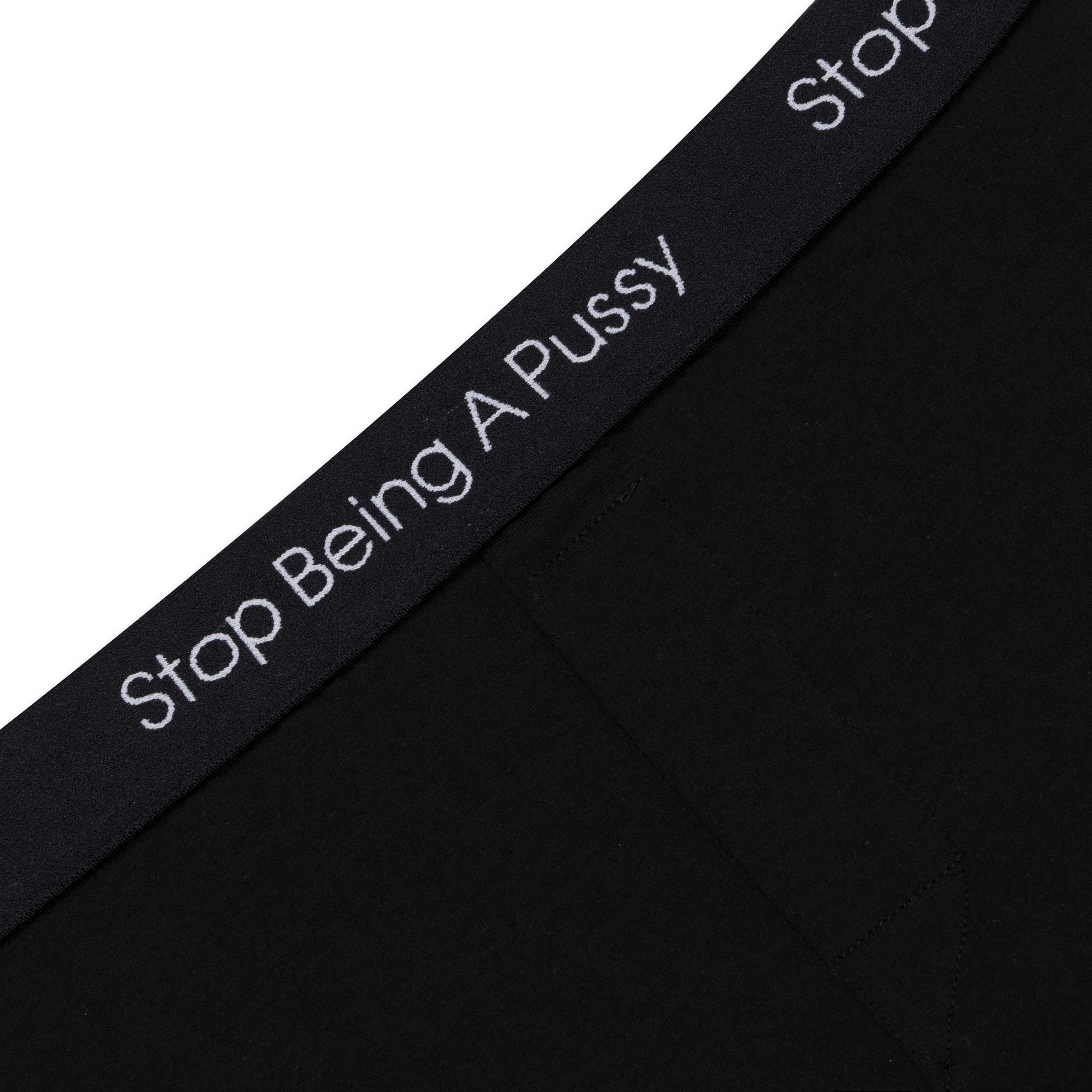Stop Being A Pussy Boxers (Black) - Image 4