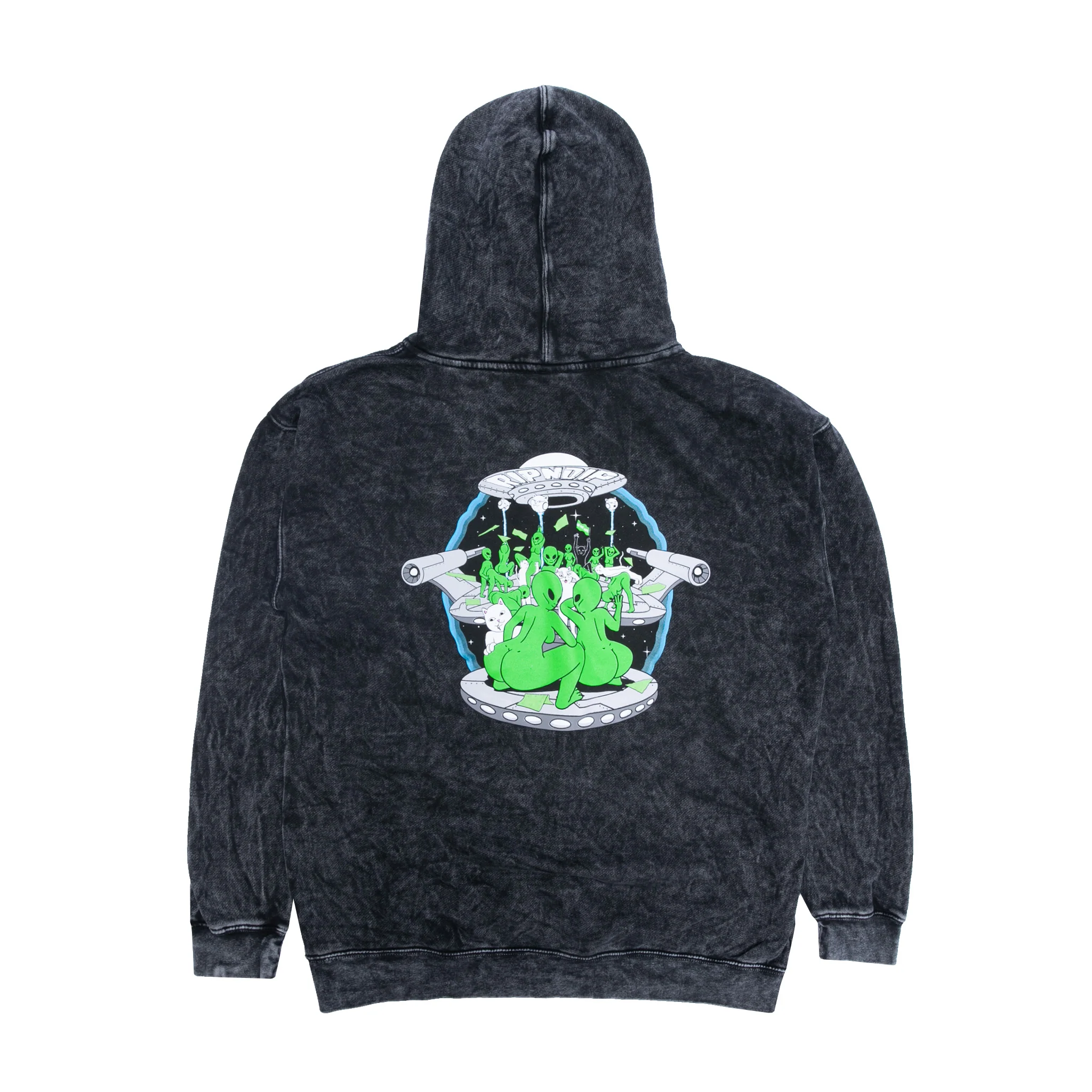 Stripndip Hoodie (Black Mineral Wash) - Image 3