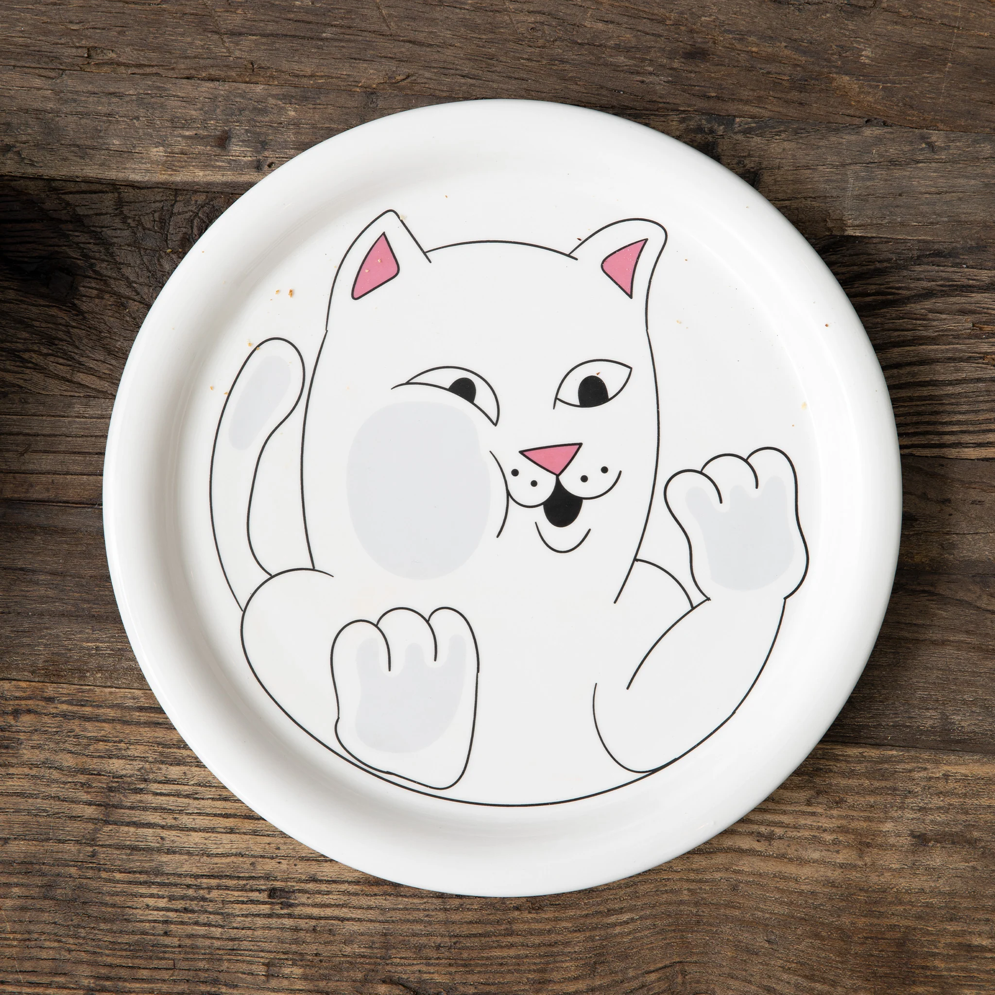 Squished Nerm Ceramic Plate (White) - Image 3