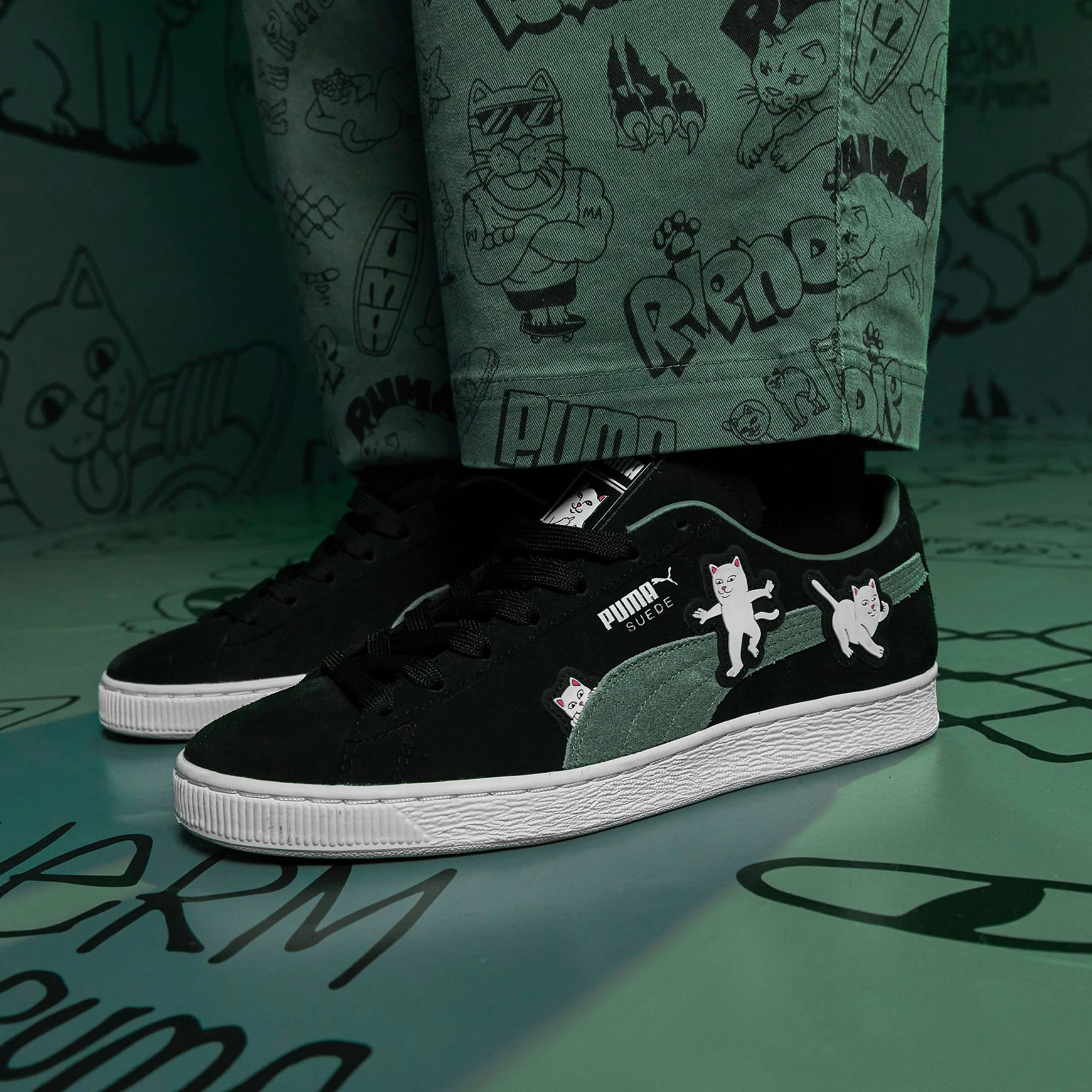 Suede RIPNDIP (Puma Black Eucalyptus) - Image 7