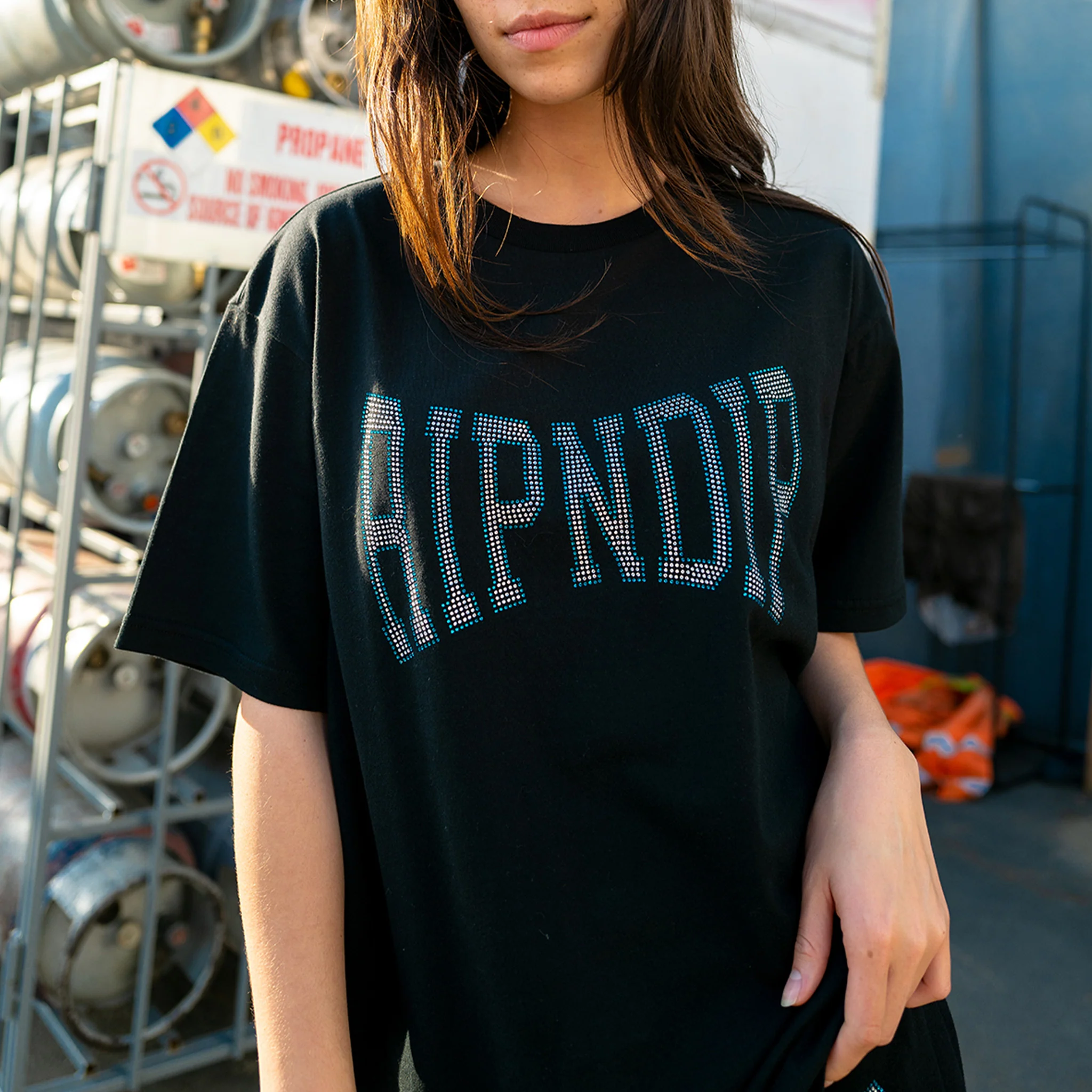Summer Revenge Rhinestone Tee (Black) - Image 2