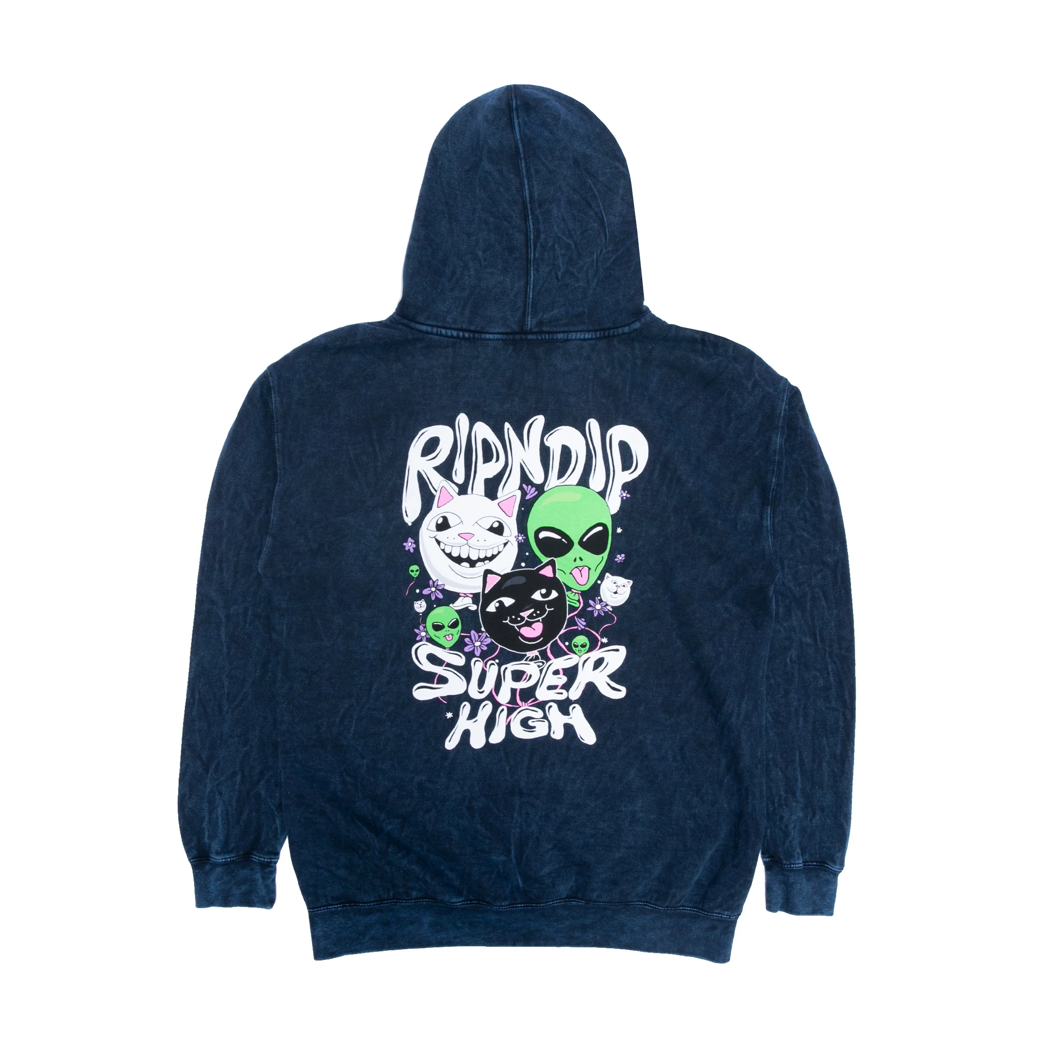 Super High Hoodie (Navy Mineral Wash)