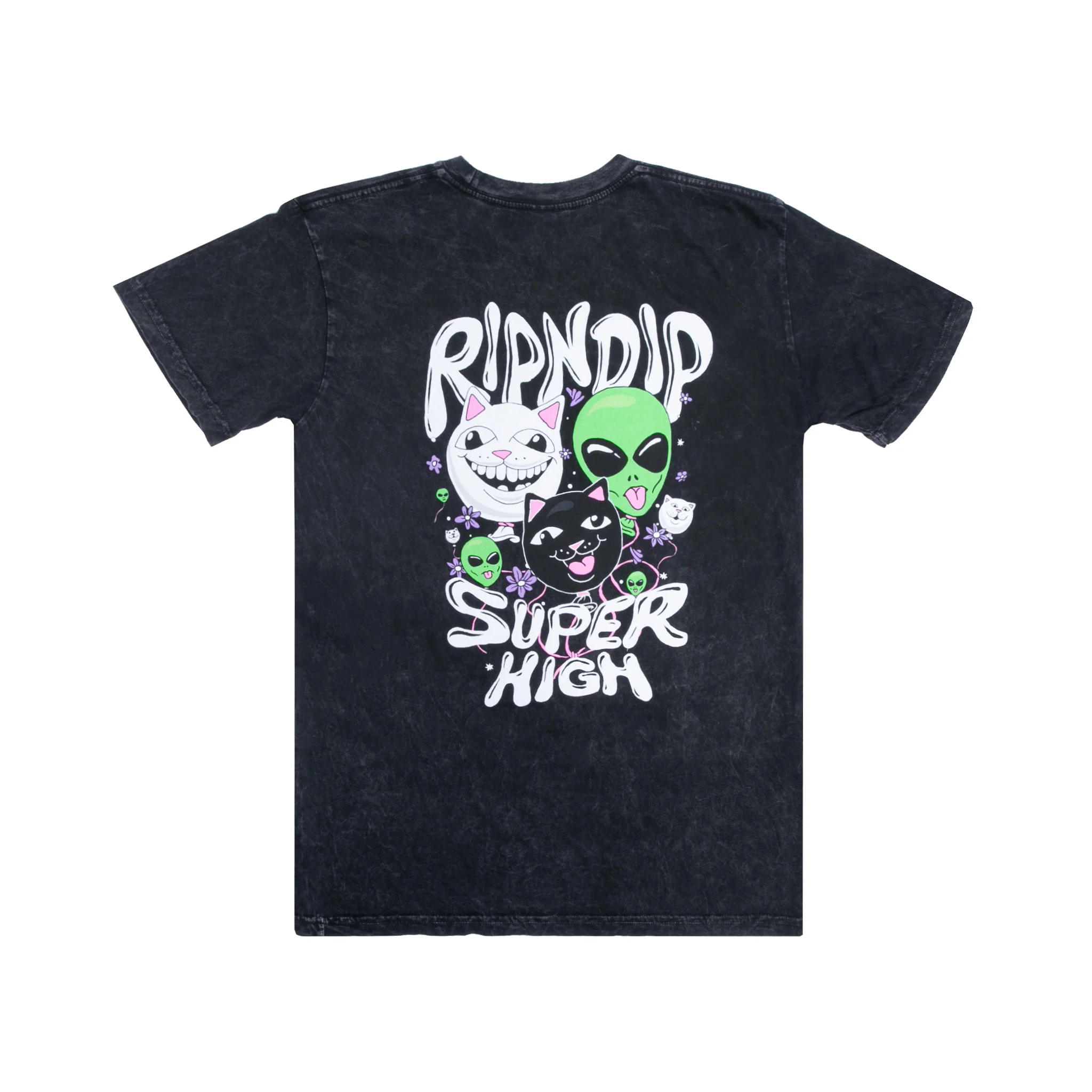 Super High Tee (Black Mineral Wash)