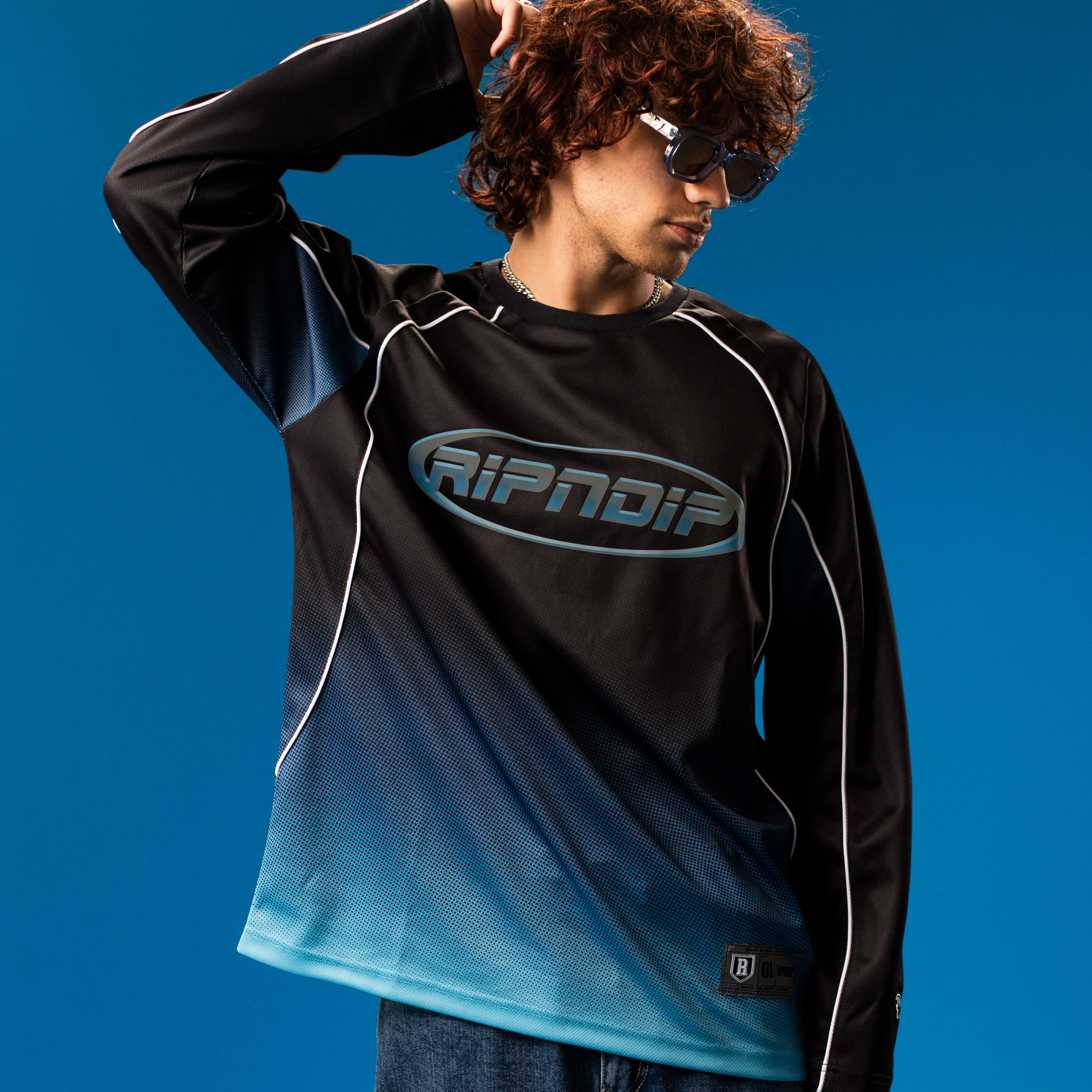 Surround Sound Hockey Jersey (Black / Blue) - Image 3