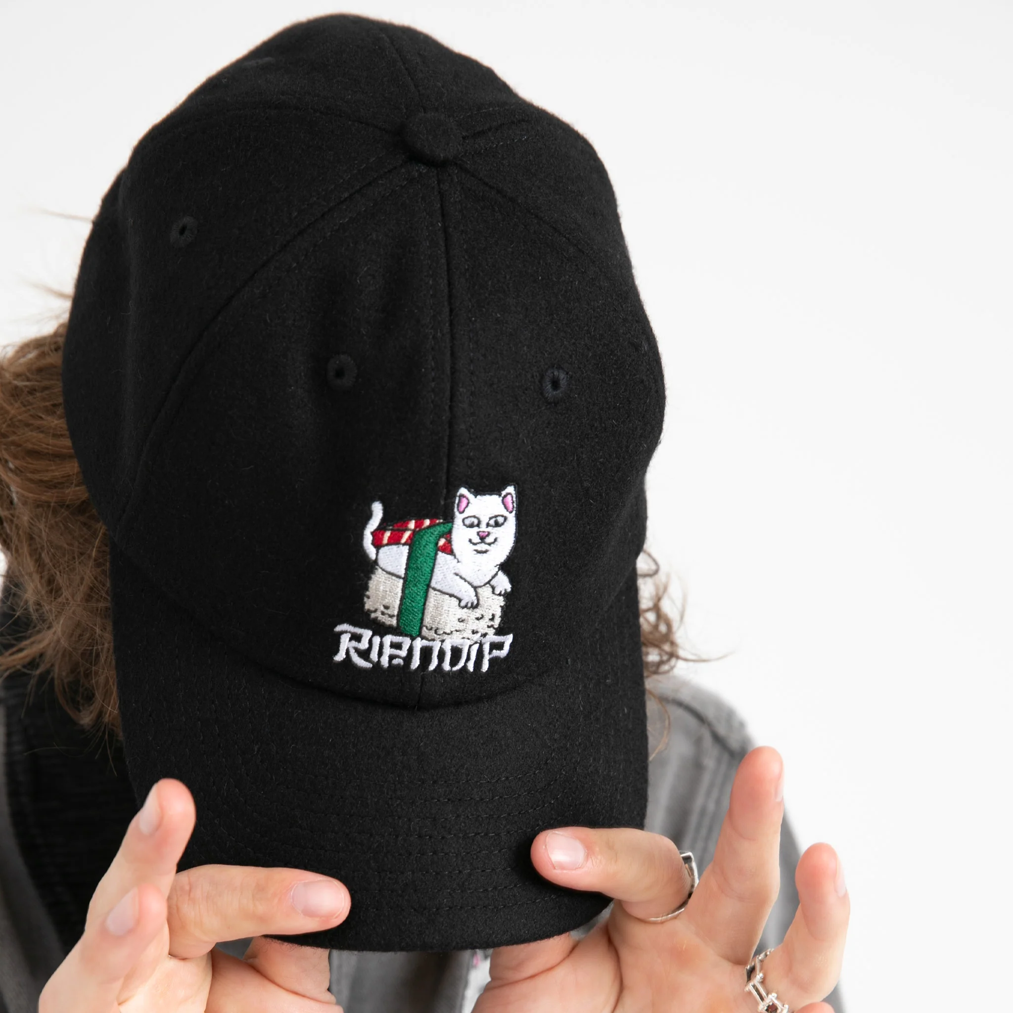Sushi Nerm Wool Strapback (Black) - Image 2