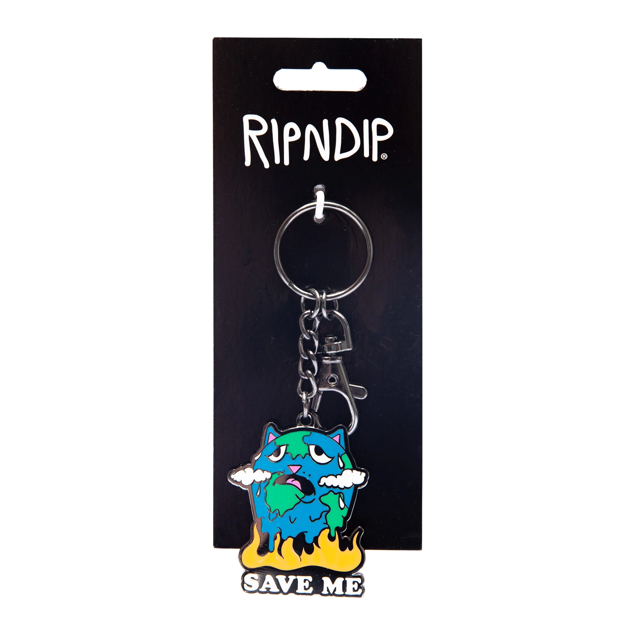 Save The World Keychain (Black)