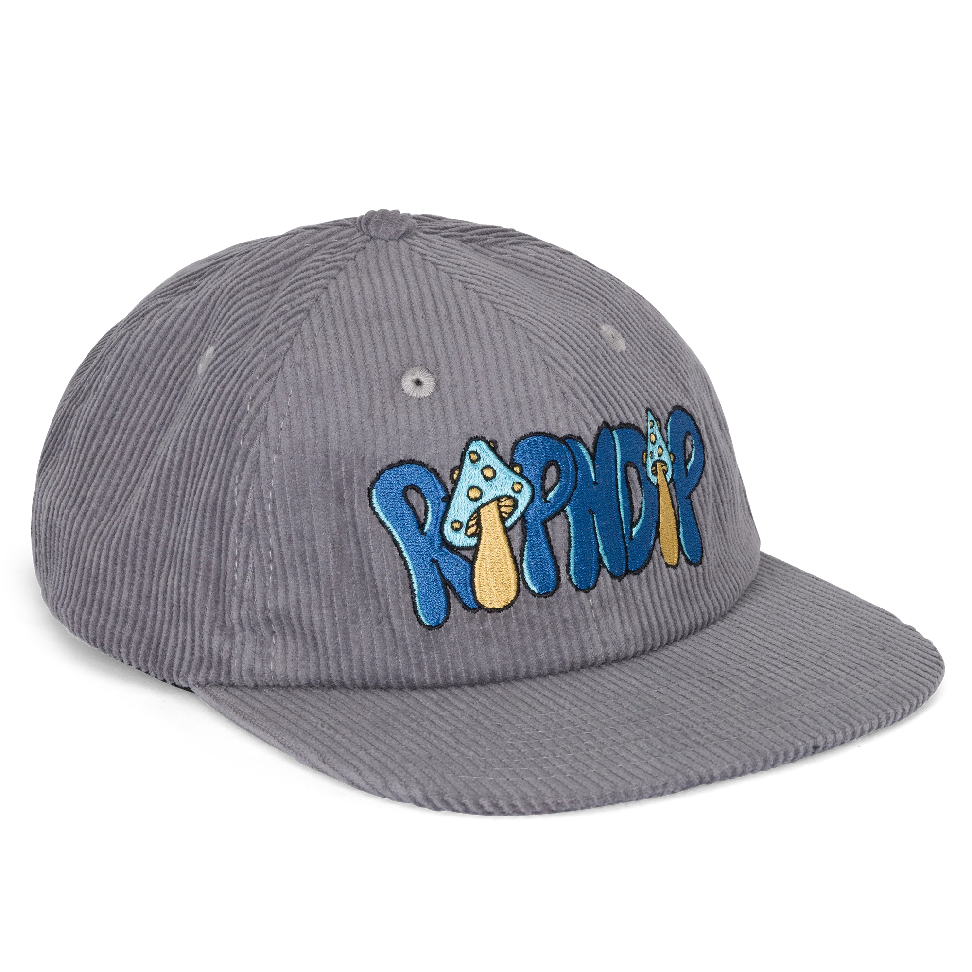Toadstool Corduroy Velcro 6 Panel Hat (Grey)