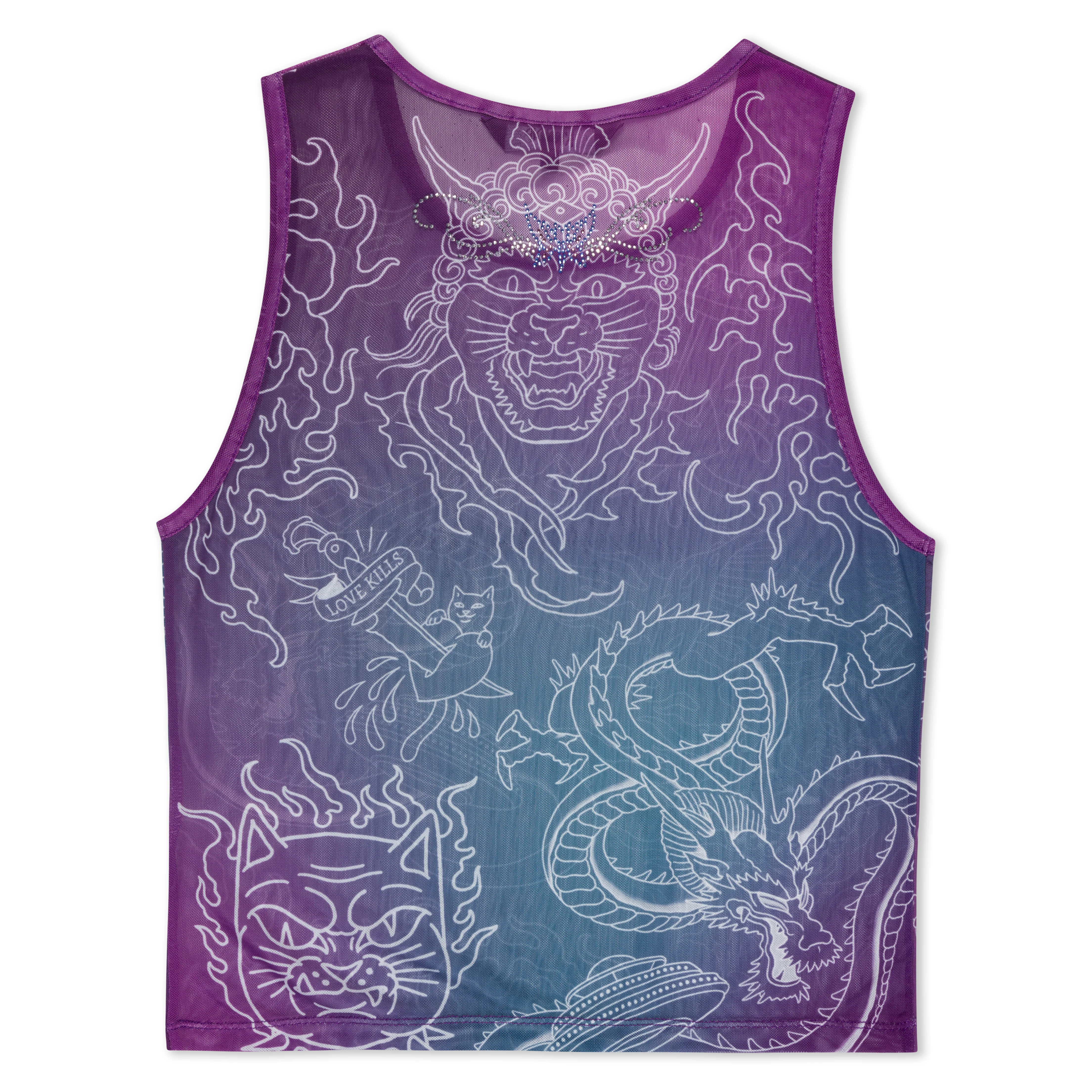 Trace Mesh Cropped Tank (Multi) - Image 5