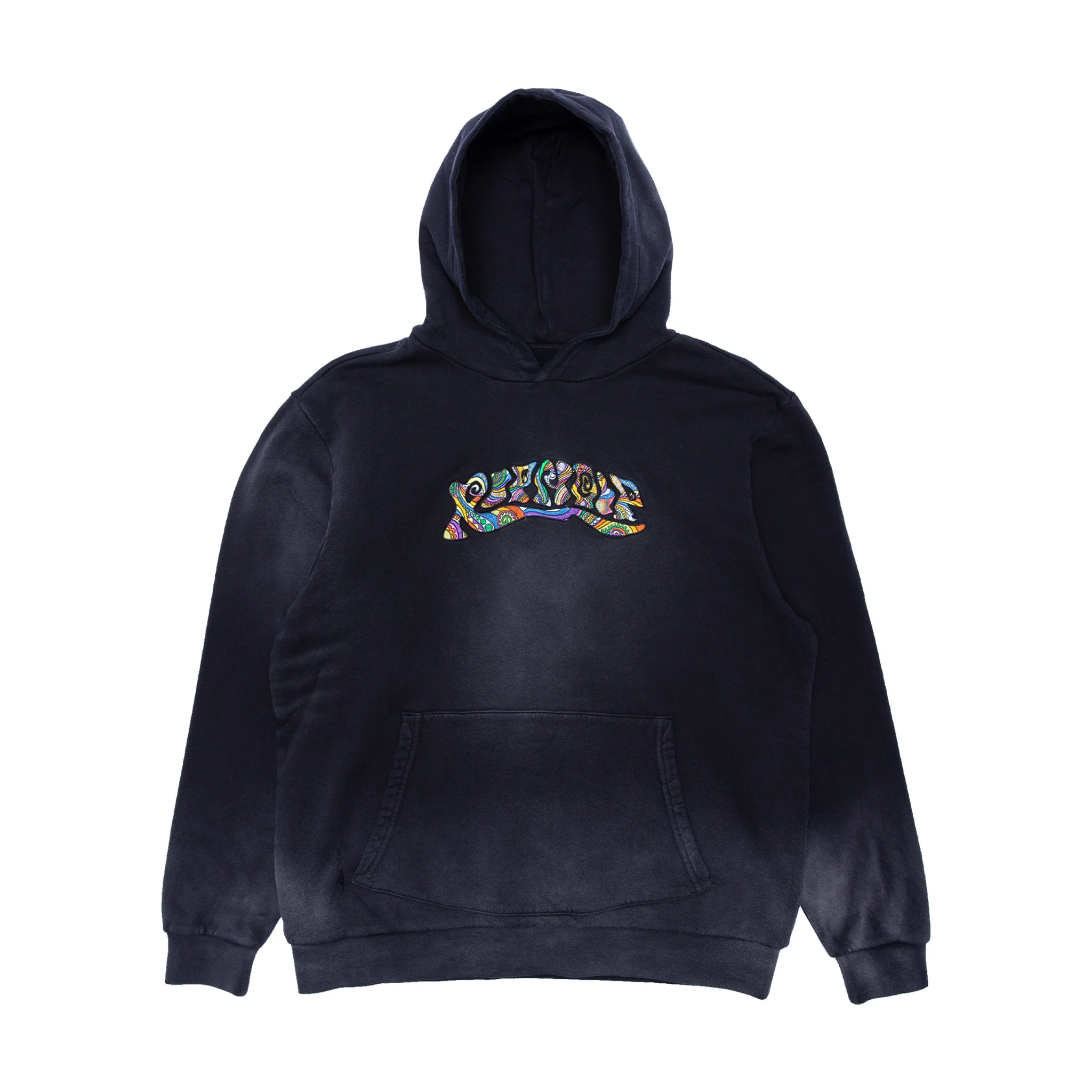 Tribe Embroidered Hoodie (Faded Black)