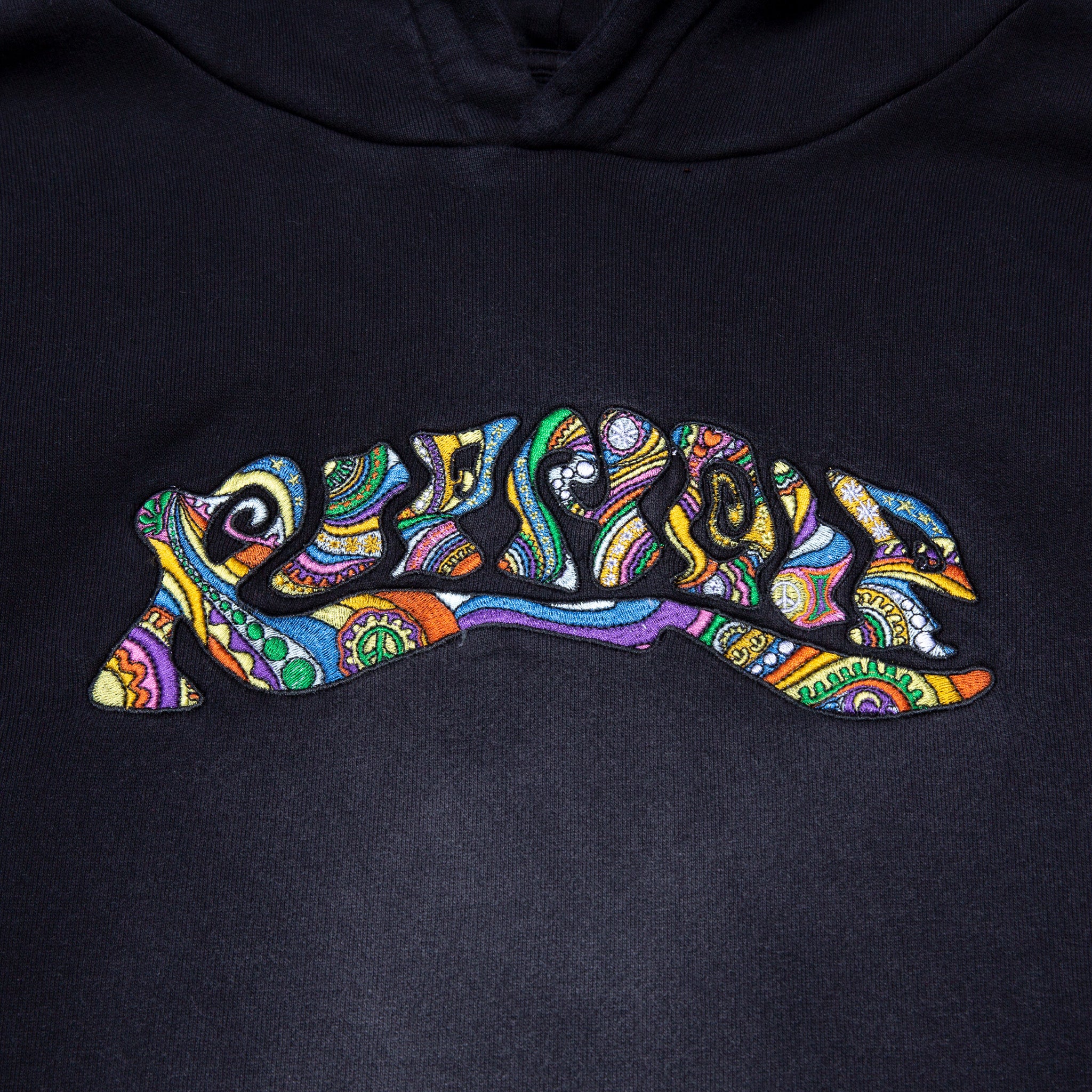 Tribe Embroidered Hoodie (Faded Black) - Image 3