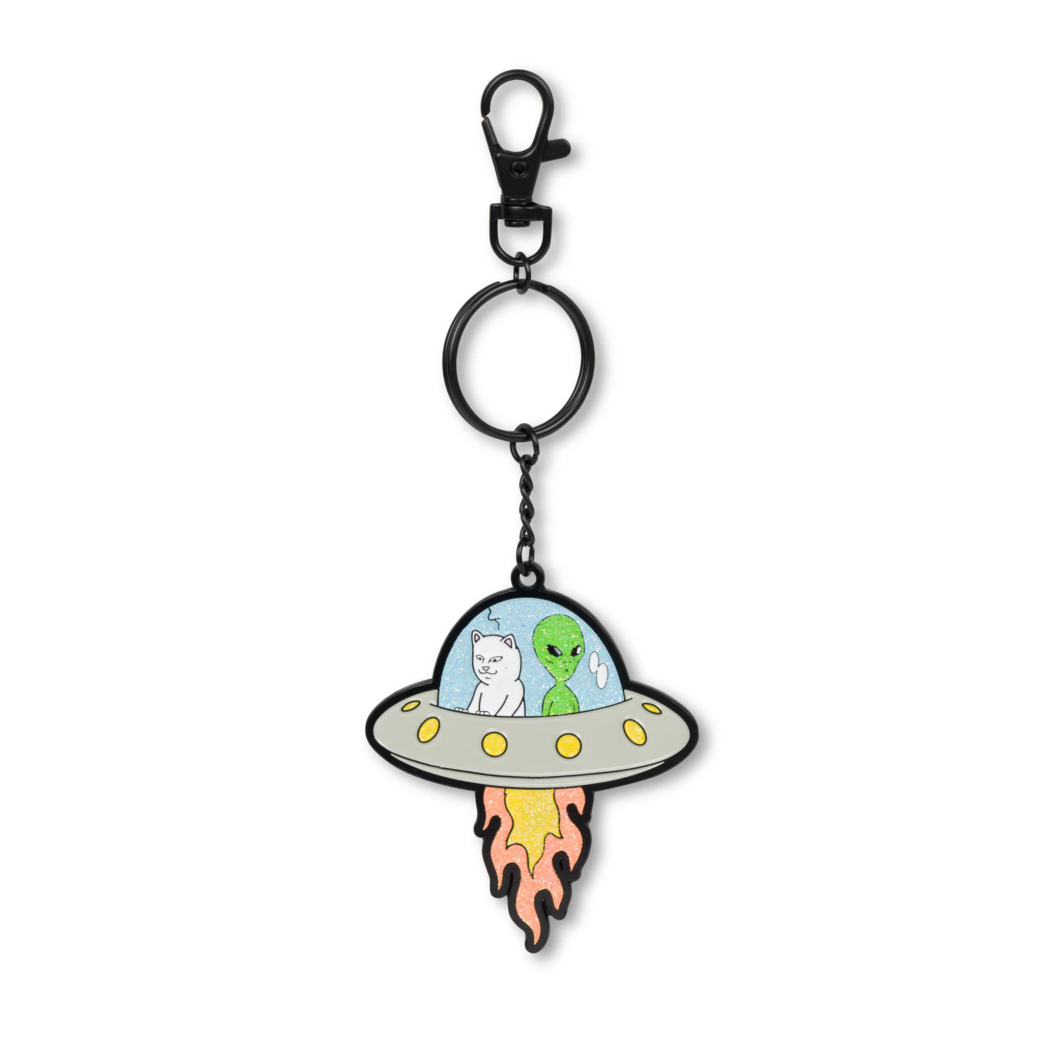 U.F.O Metal Keychain (Silver)