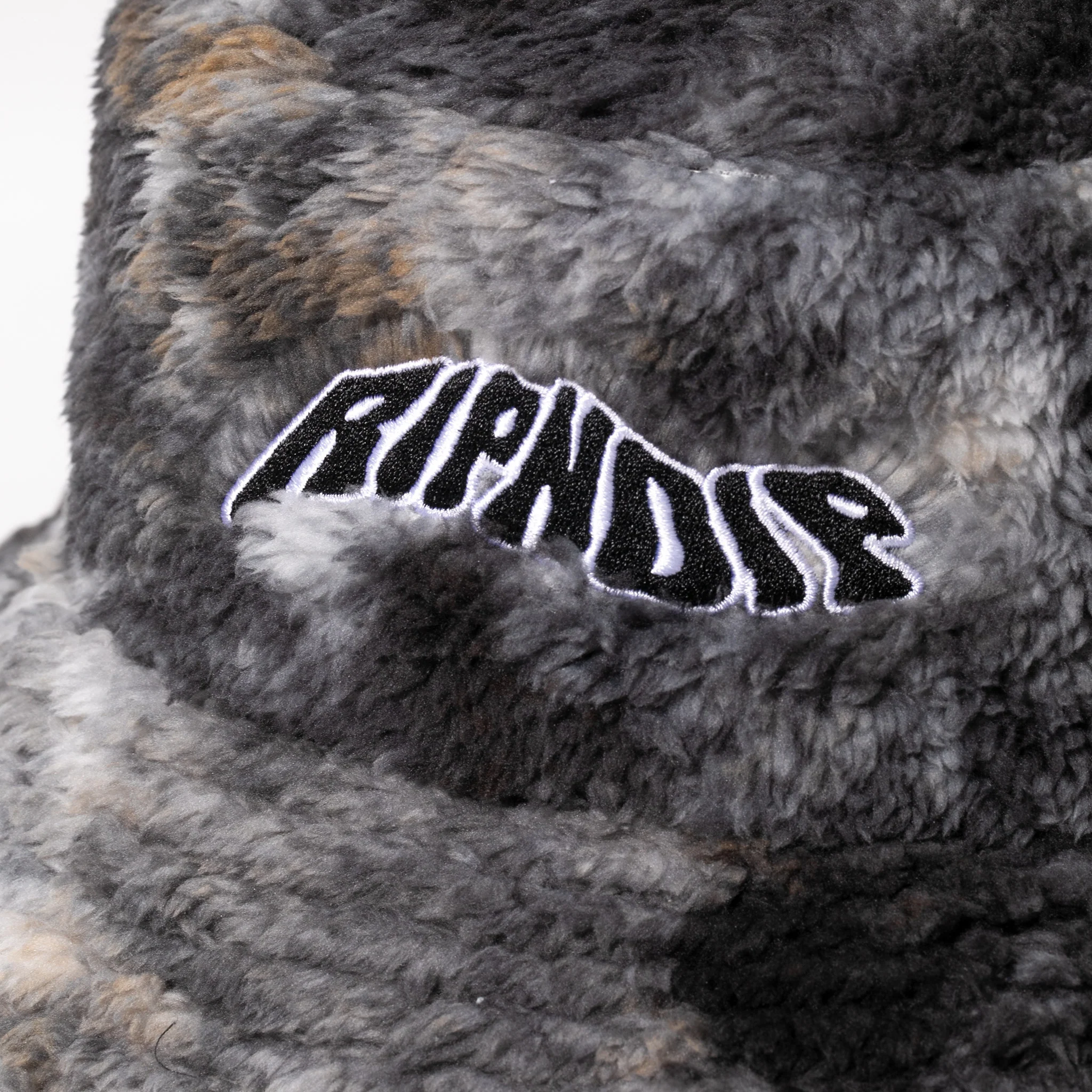 Warped Tie Dye Sherpa Bucket Hat (Navy/Mauve) - Image 2