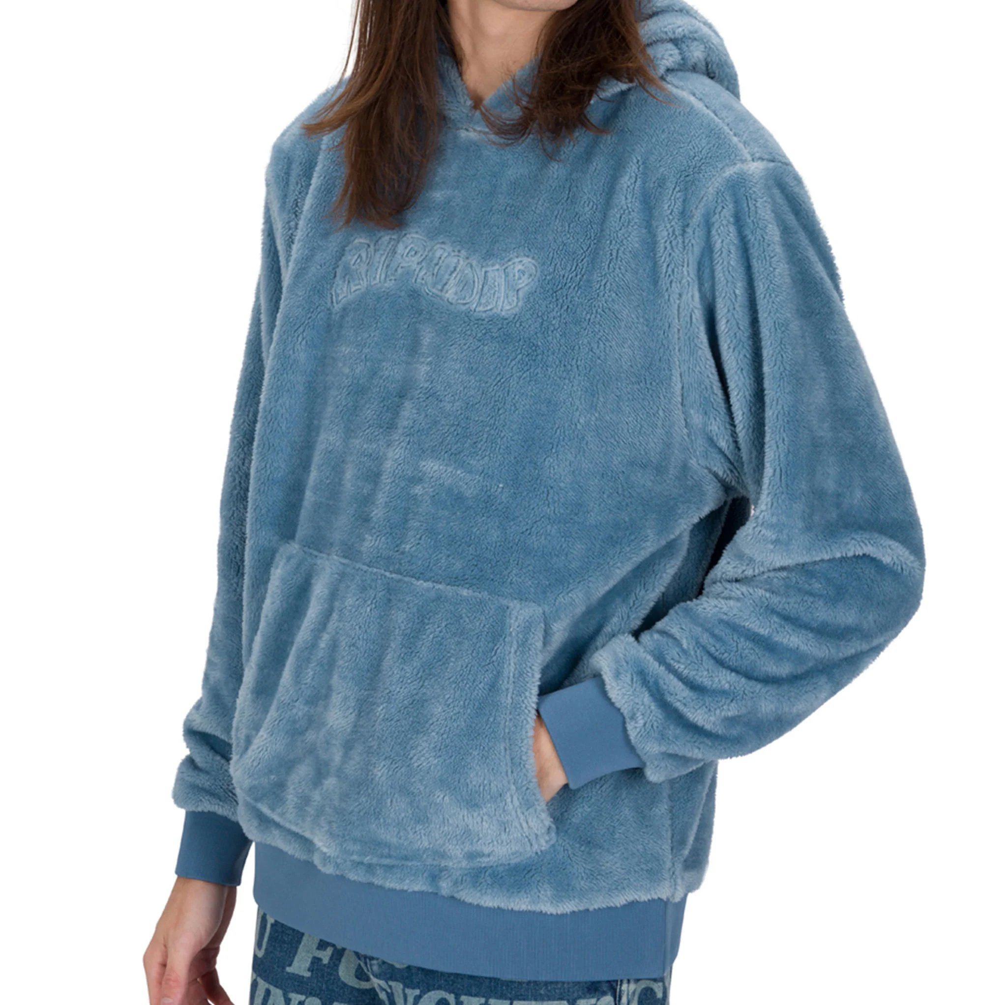 Waves Sherpa Hoodie (Light Slate) - Image 5