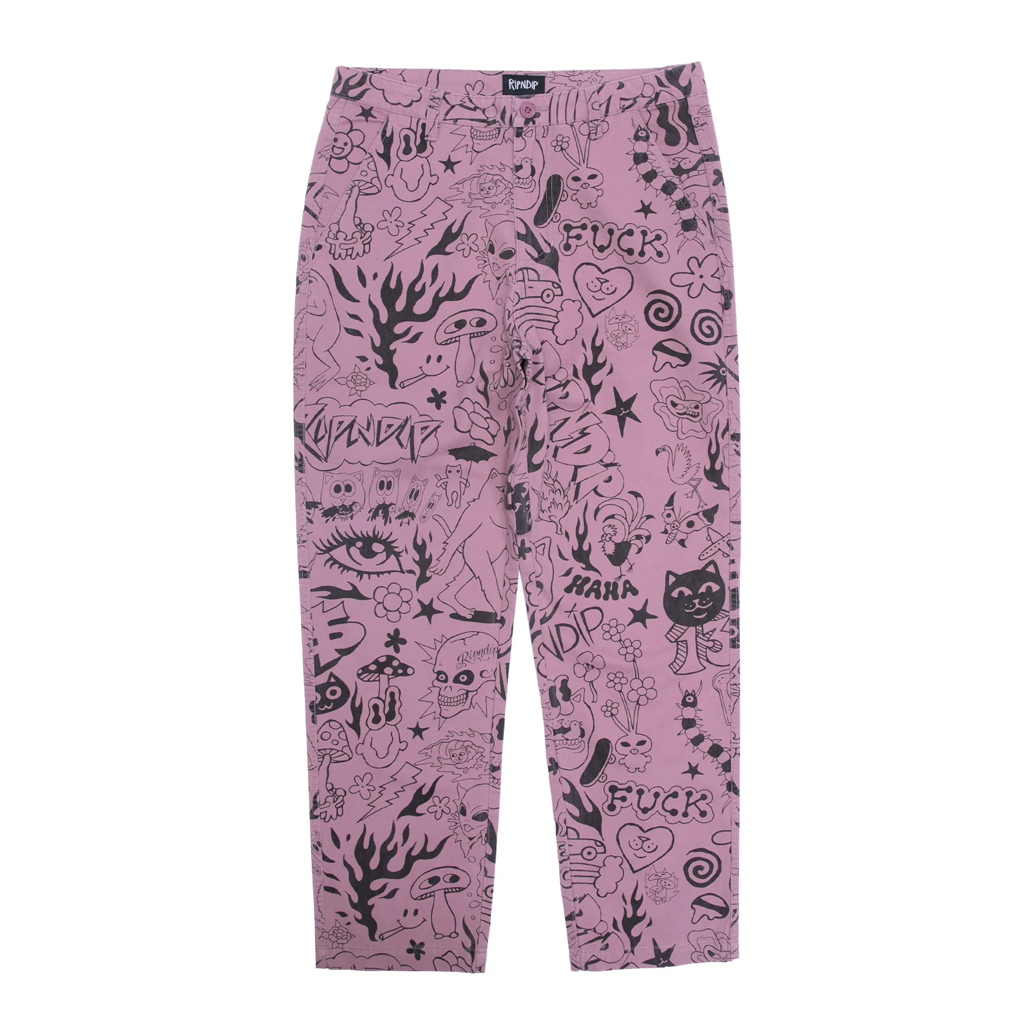 We Don't Care Twill Pants (Mauve)