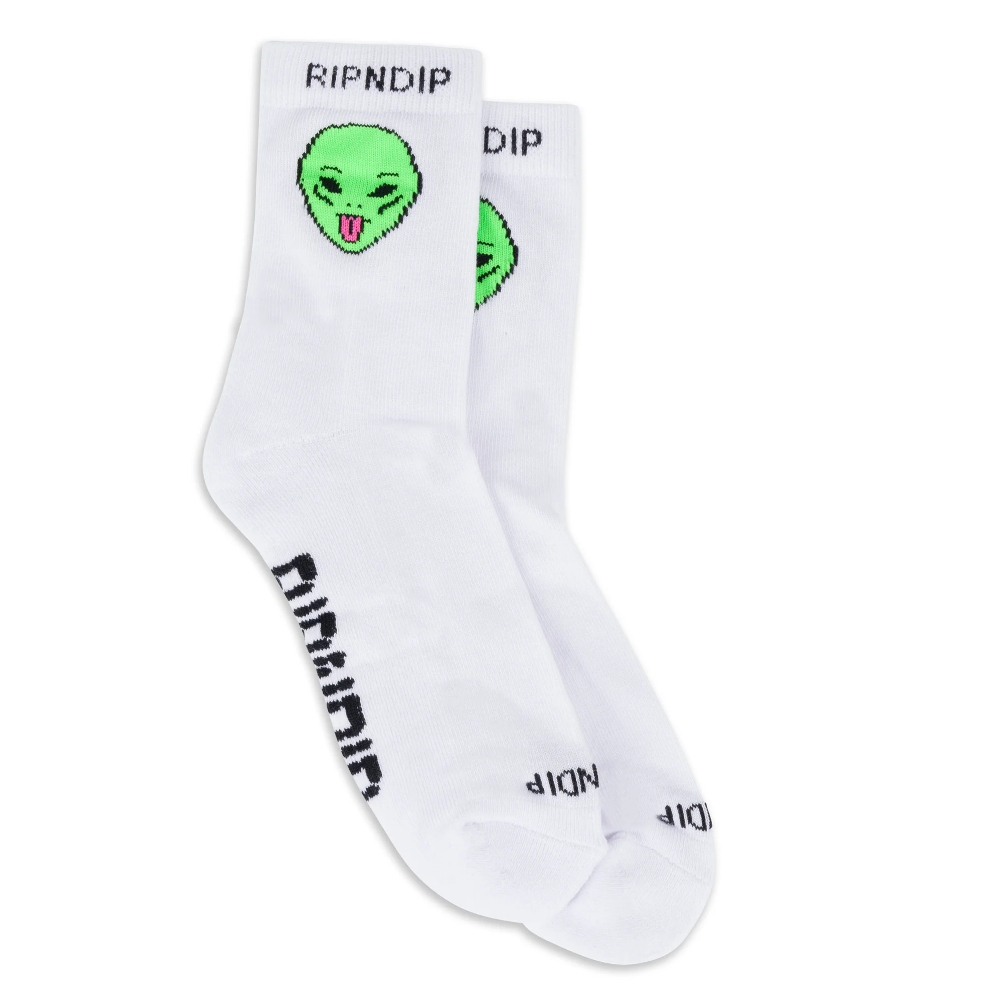 We Out Here Mid Socks (White)
