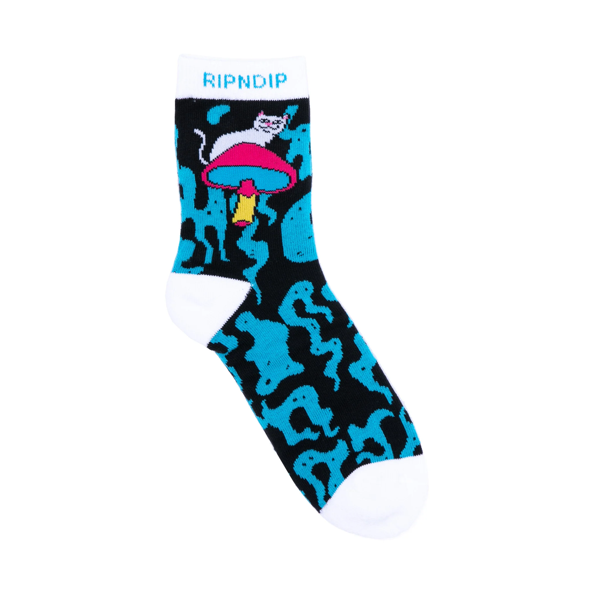 Psychedelic Mid Socks (Blue/Black)