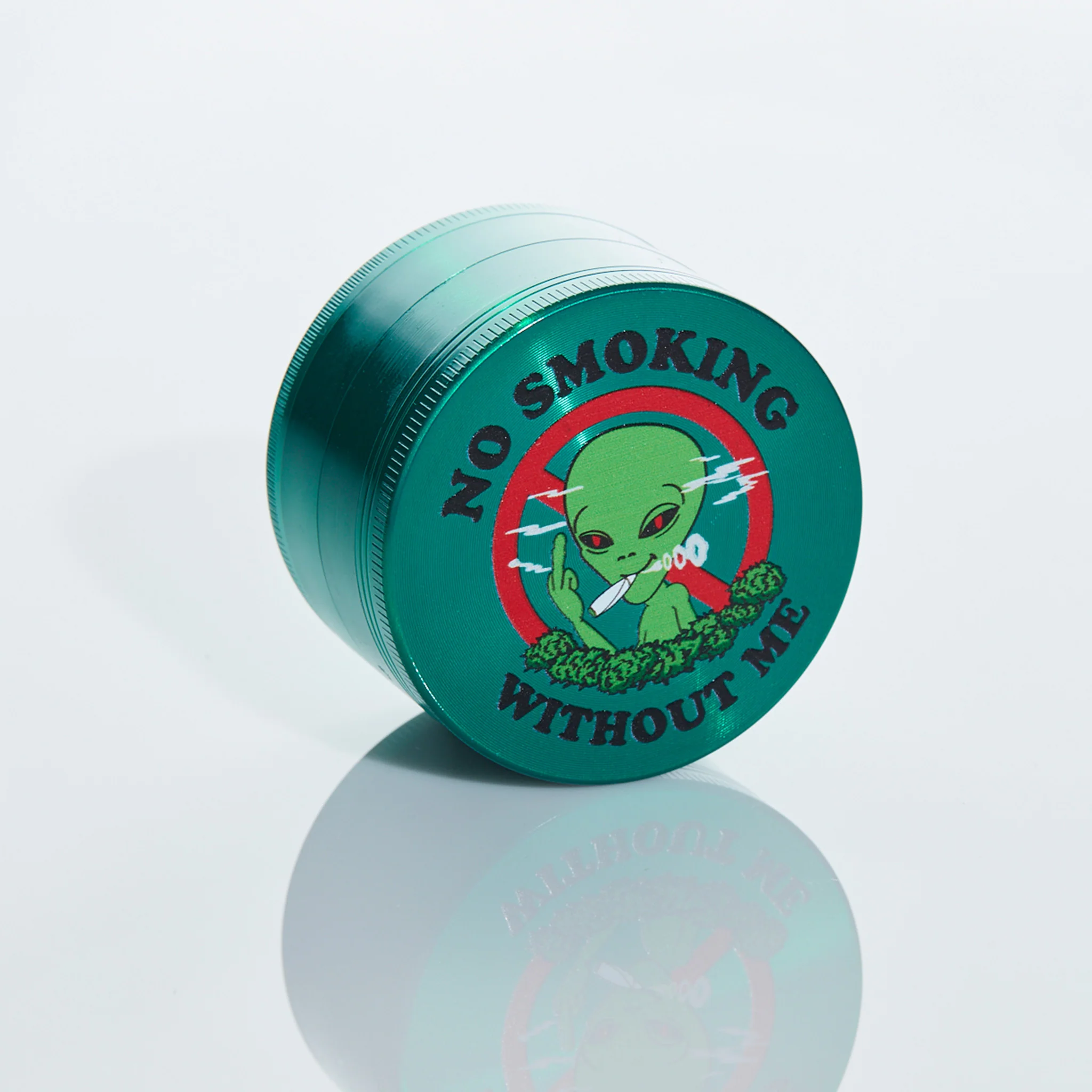 We Out Here No Smoking Grinder (Green)