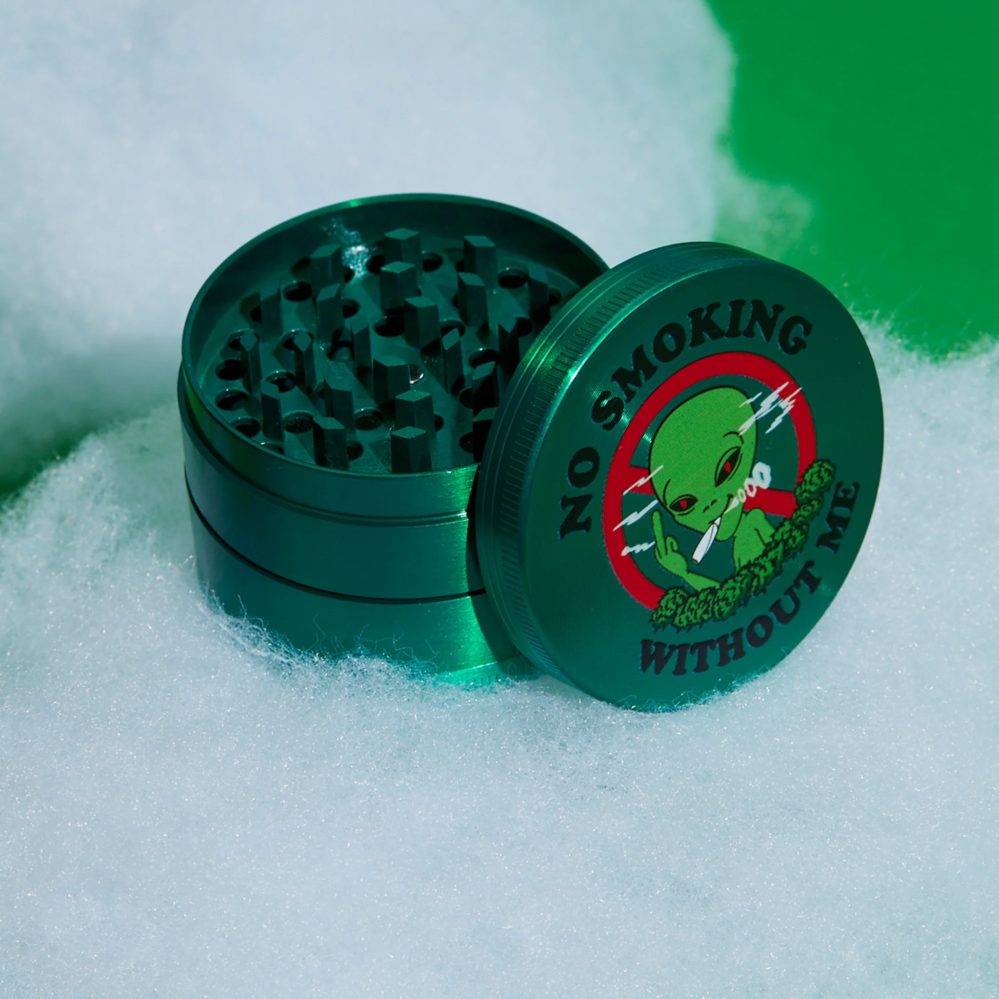 We Out Here No Smoking Grinder (Green) - Image 2