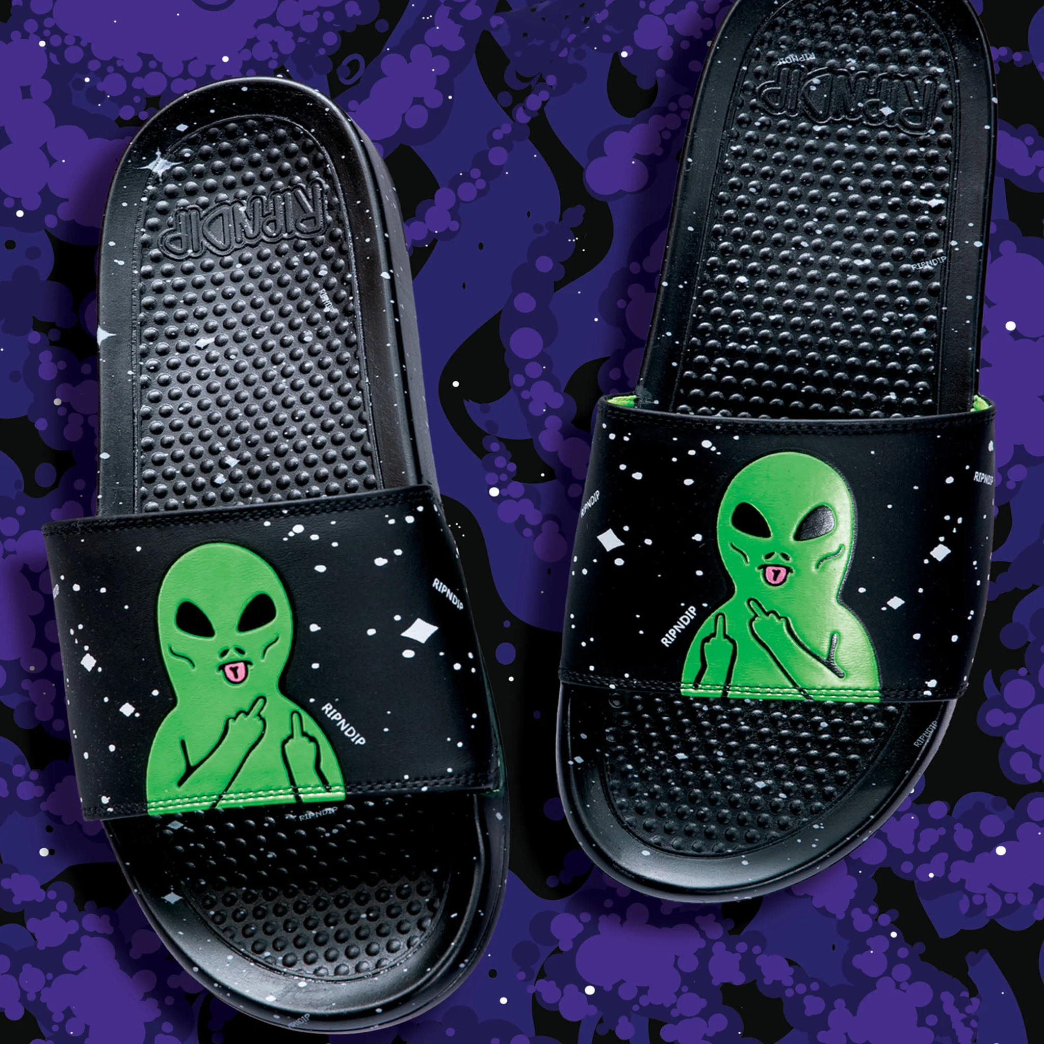 We Out Here Slides (Black/Neon Green) - Image 2