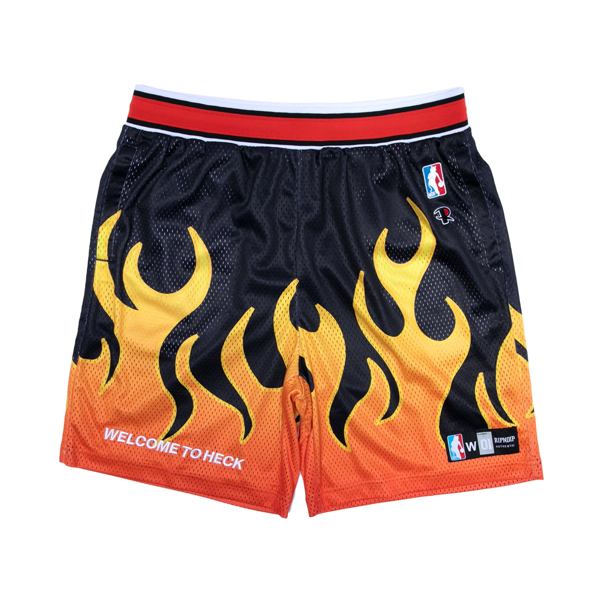 Welcome To Heck Basketball Shorts (Black) - Image 2