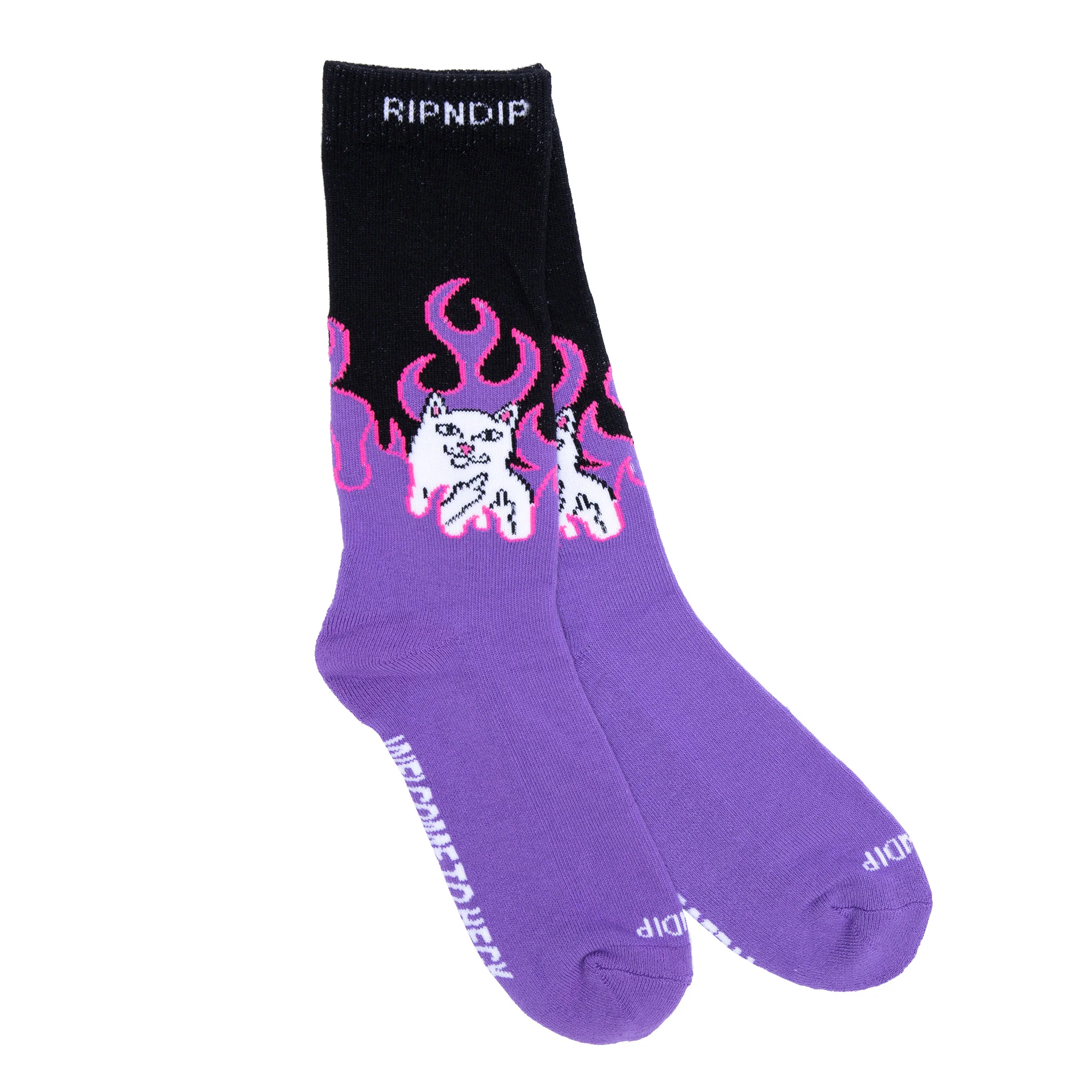 Welcome To Heck Socks (Black/Purple) - Image 2