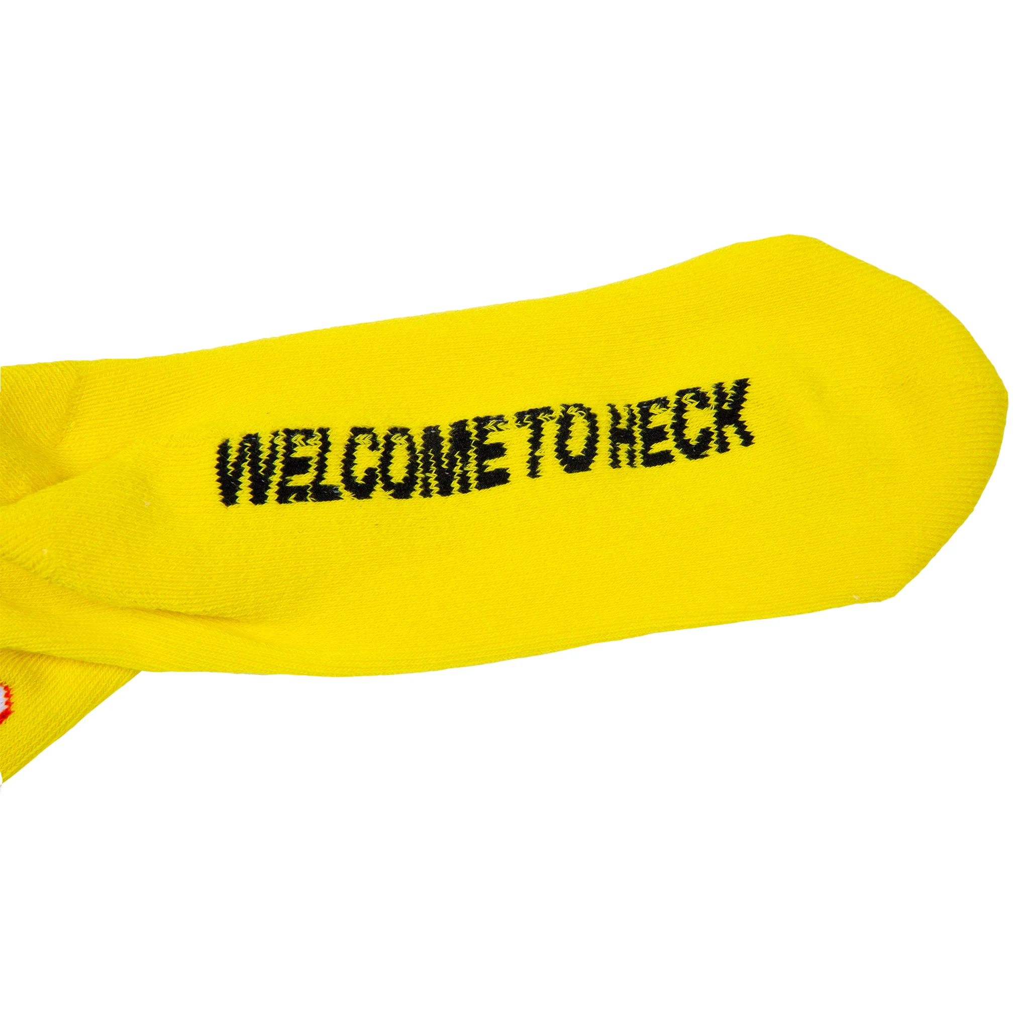 Welcome To Heck Socks (Black / Yellow) - Image 4