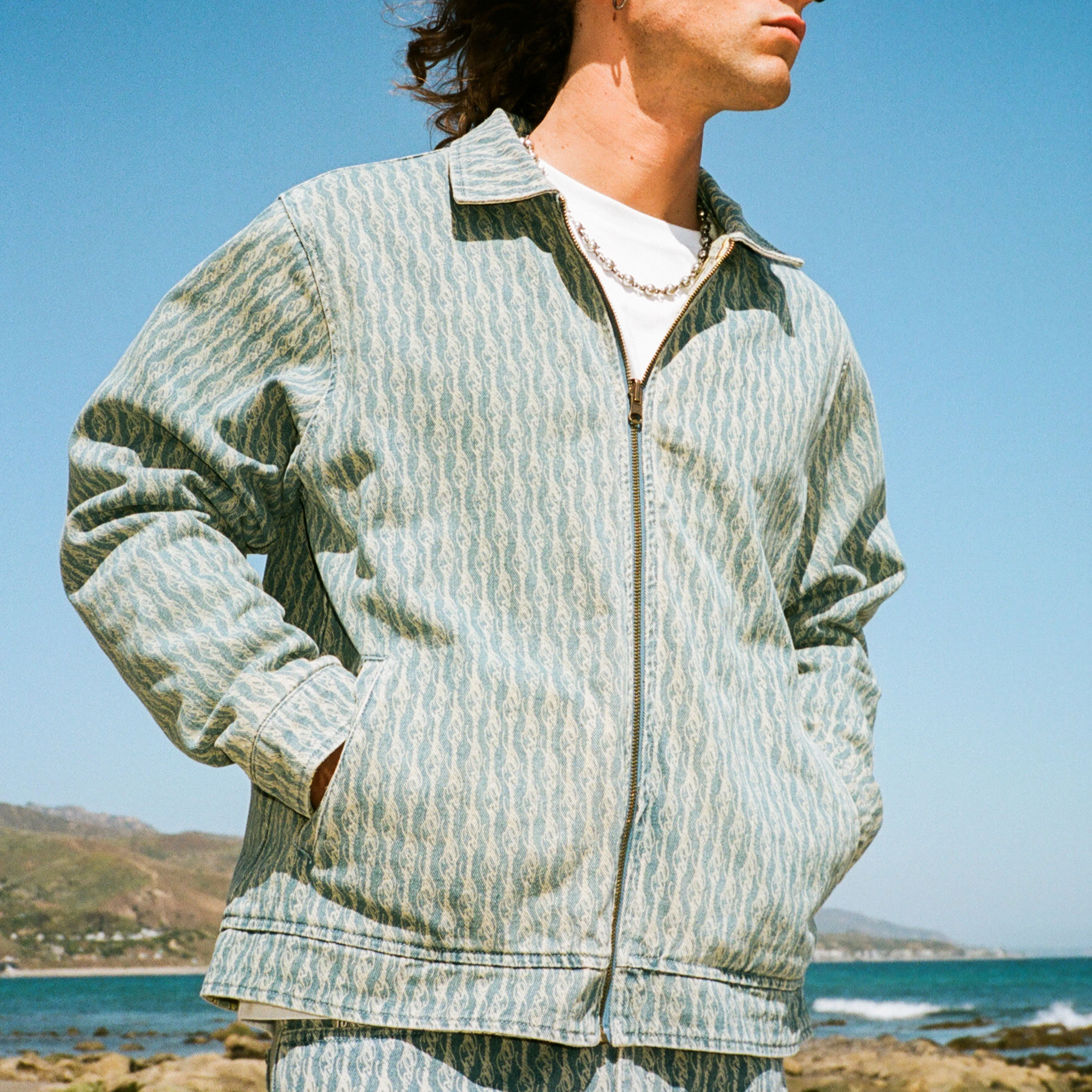 Western Roads Reversible Work Jacket (Medium Wash) - Image 3
