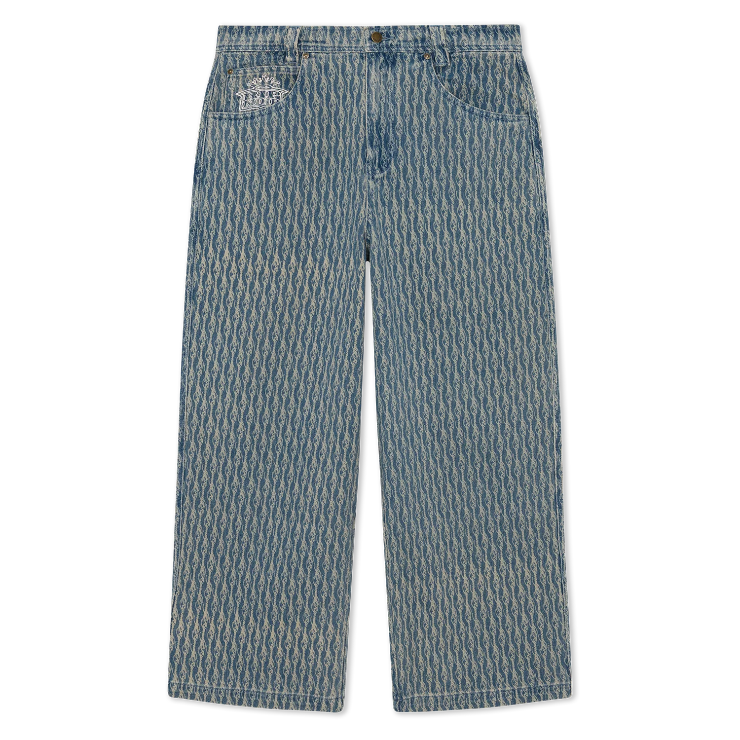 Western Roads Wide Fit Pants (Meidum Wash)