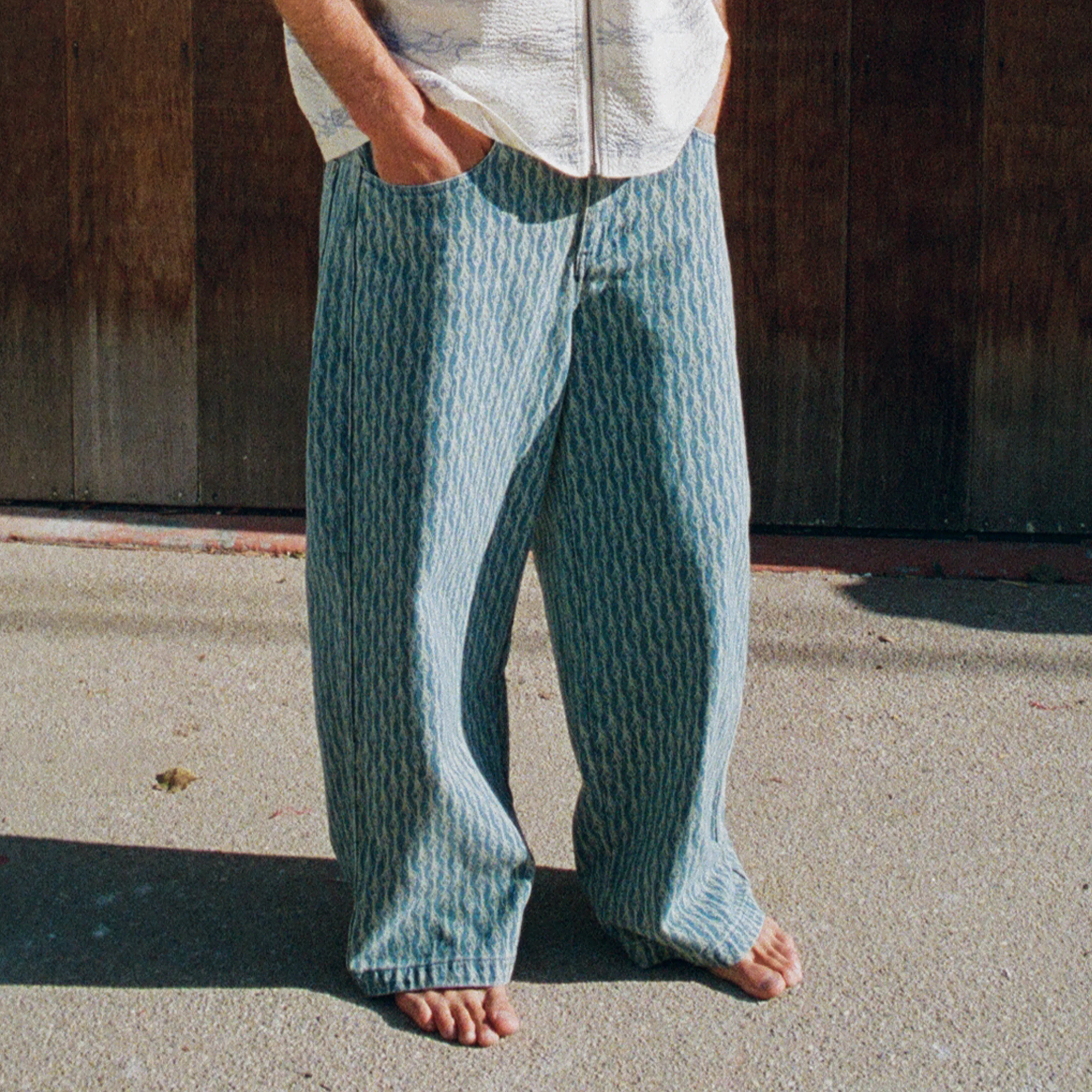 Western Roads Wide Fit Pants (Meidum Wash) - Image 2