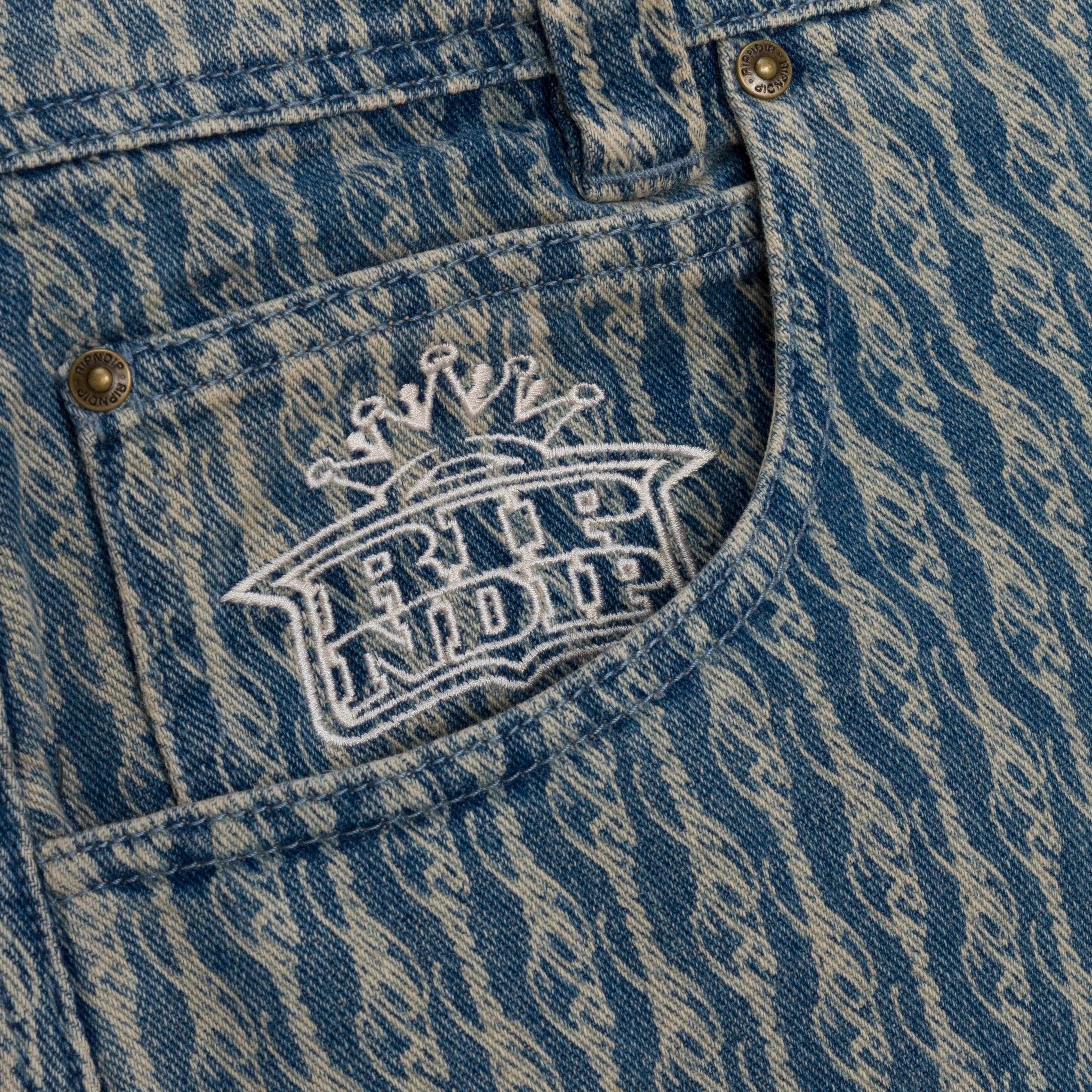 Western Roads Wide Fit Pants (Meidum Wash) - Image 7