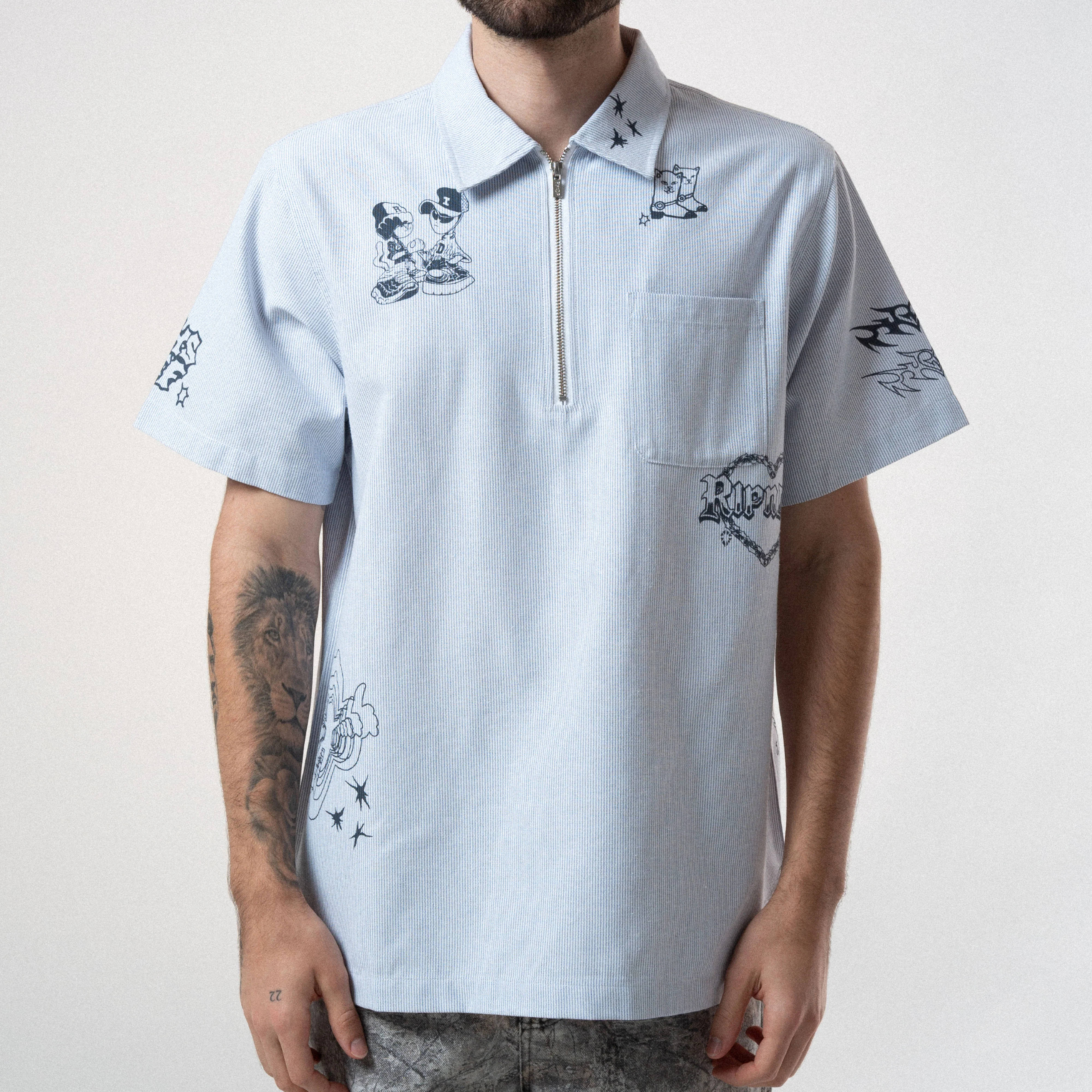 Westside Quarter Zip Shirt (Navy ) - Image 2