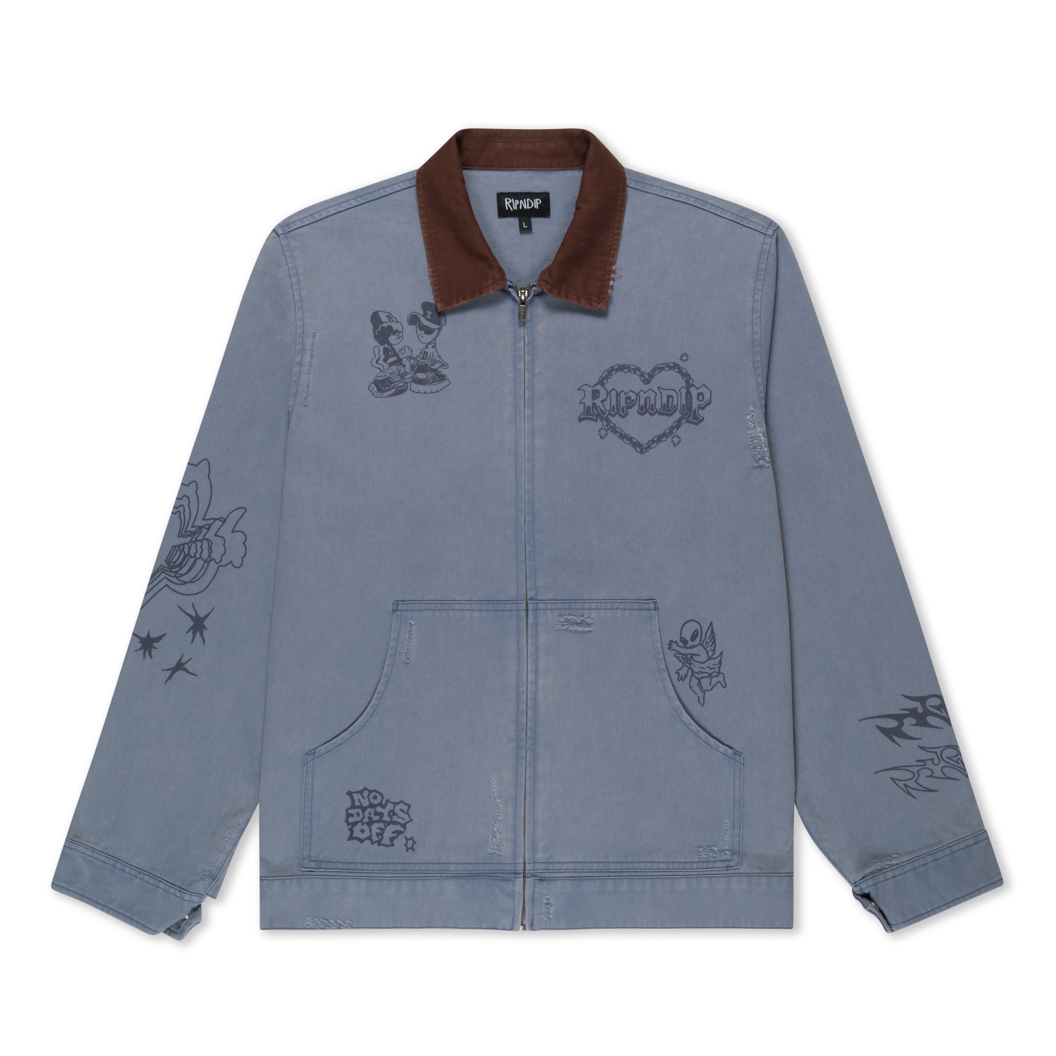 Westside Zip Up Work Jacket (Slate)