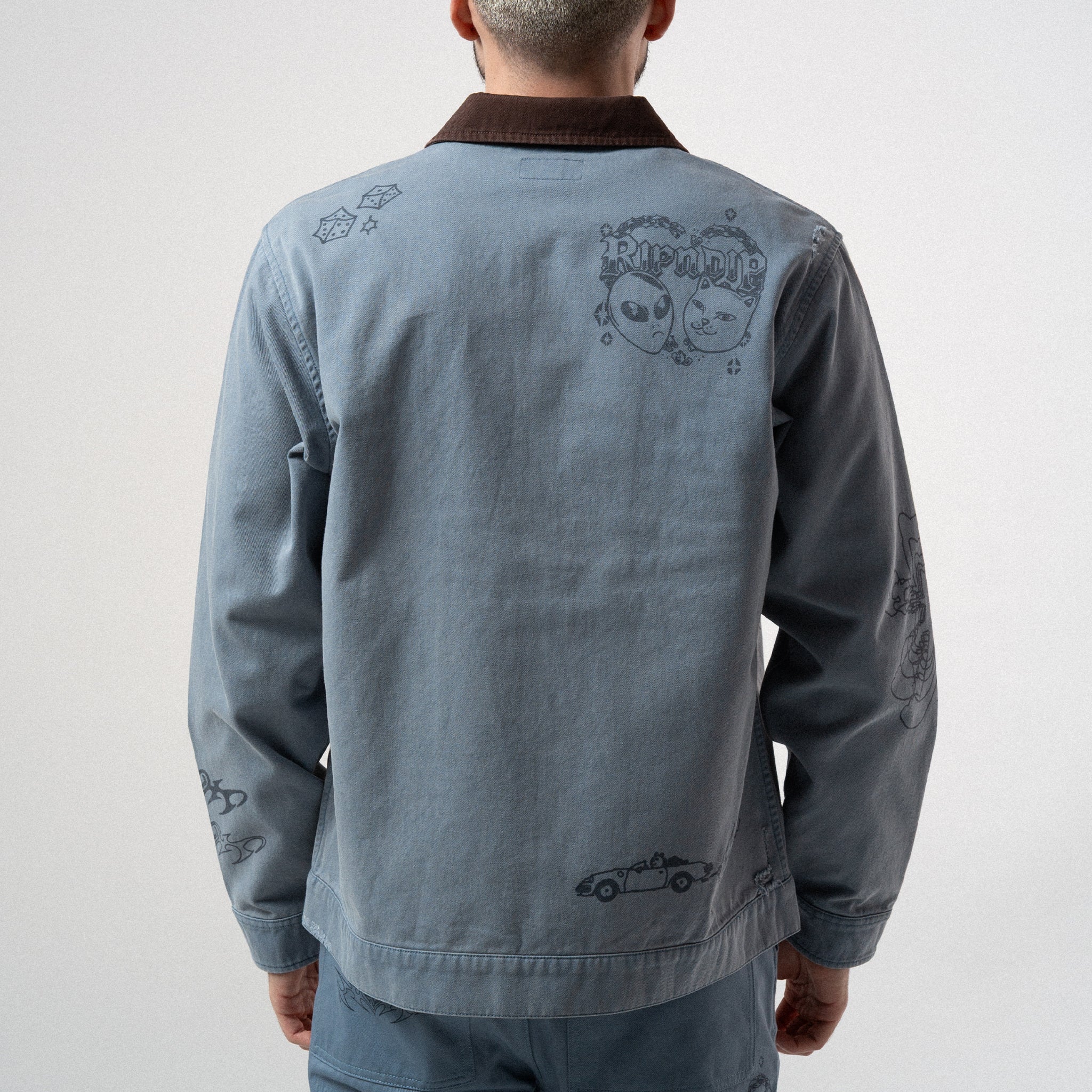 Westside Zip Up Work Jacket (Slate) - Image 5