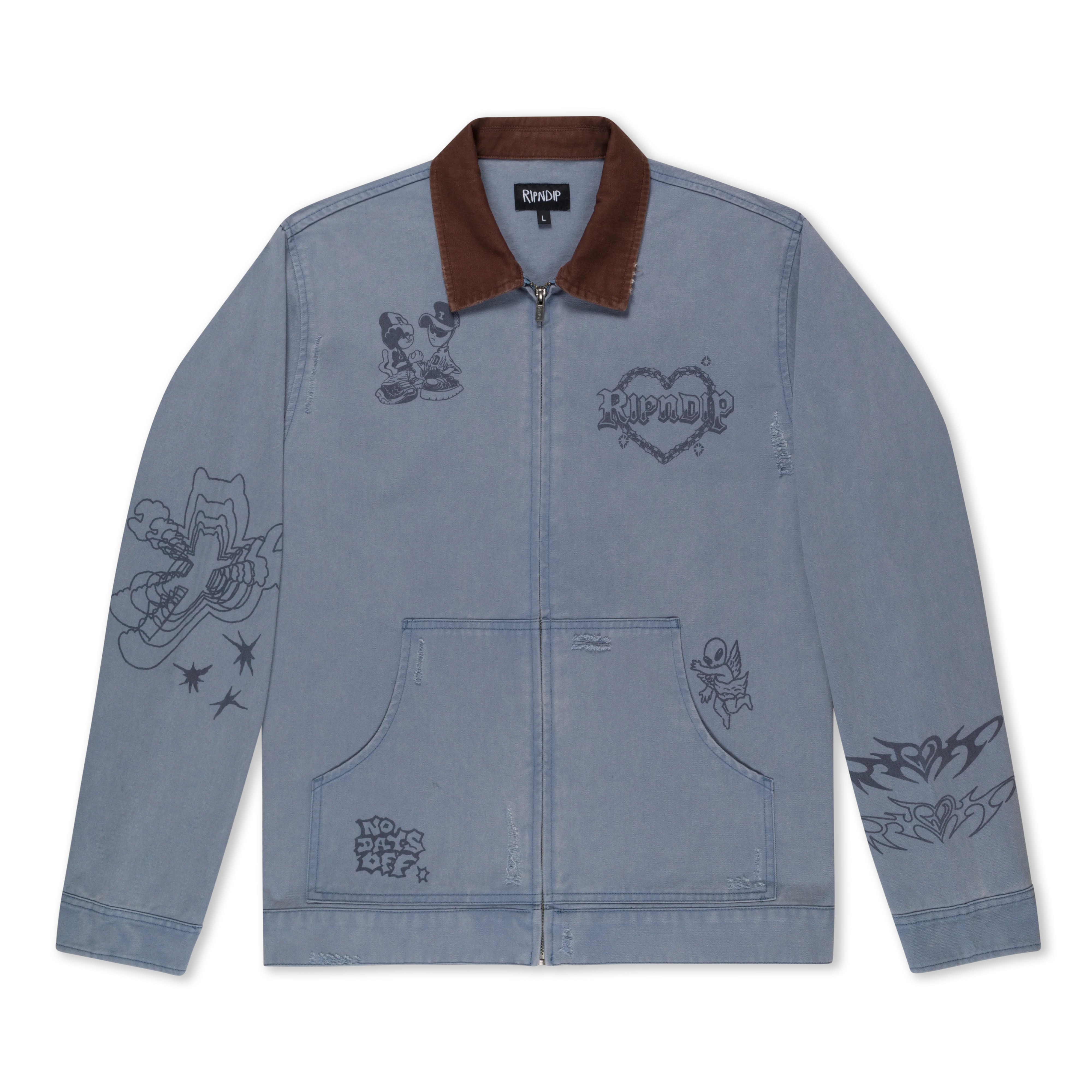 Westside Zip Up Work Jacket (Slate) - Image 7
