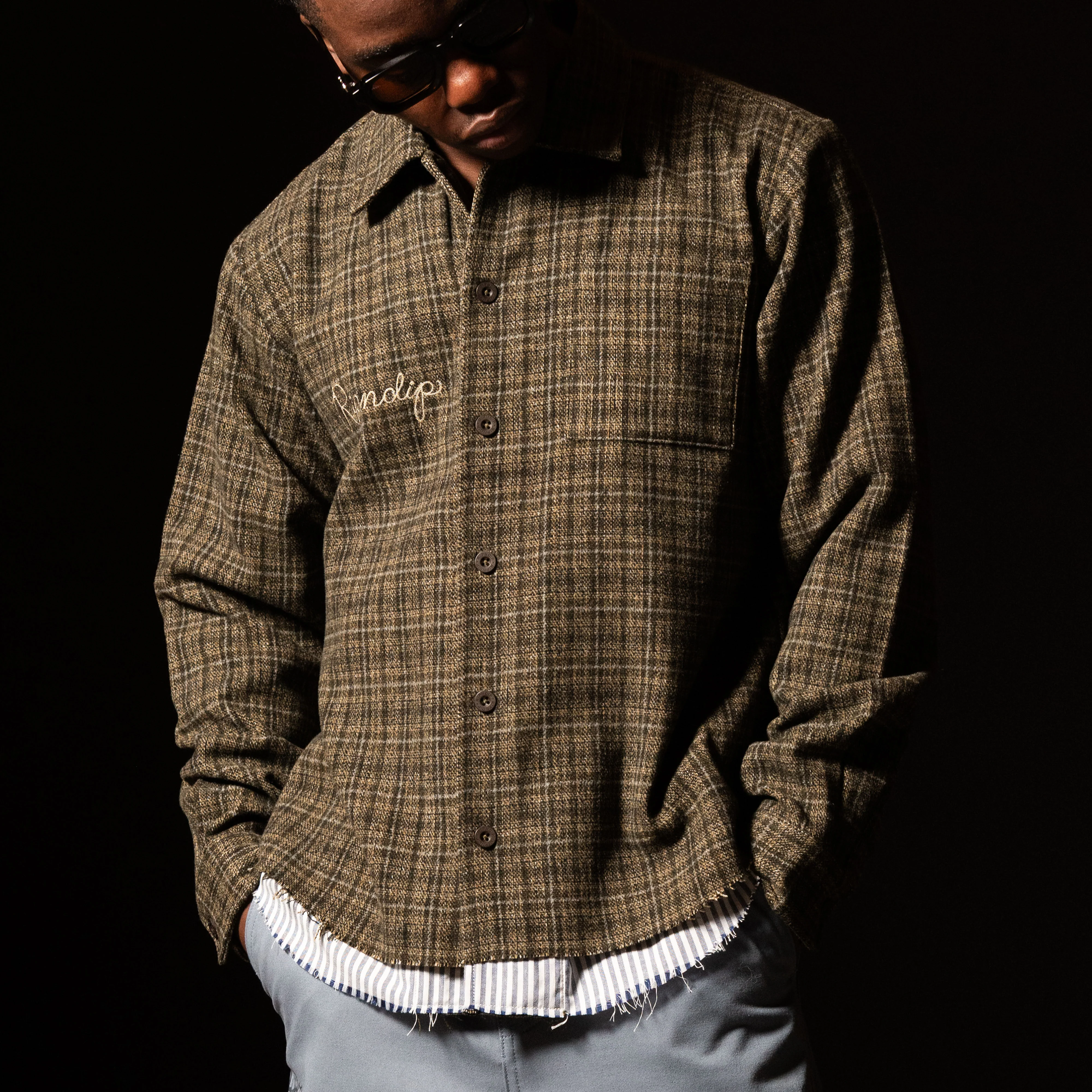 Where The Flowers Bloom Flannel Jacket (Olive) - Image 2