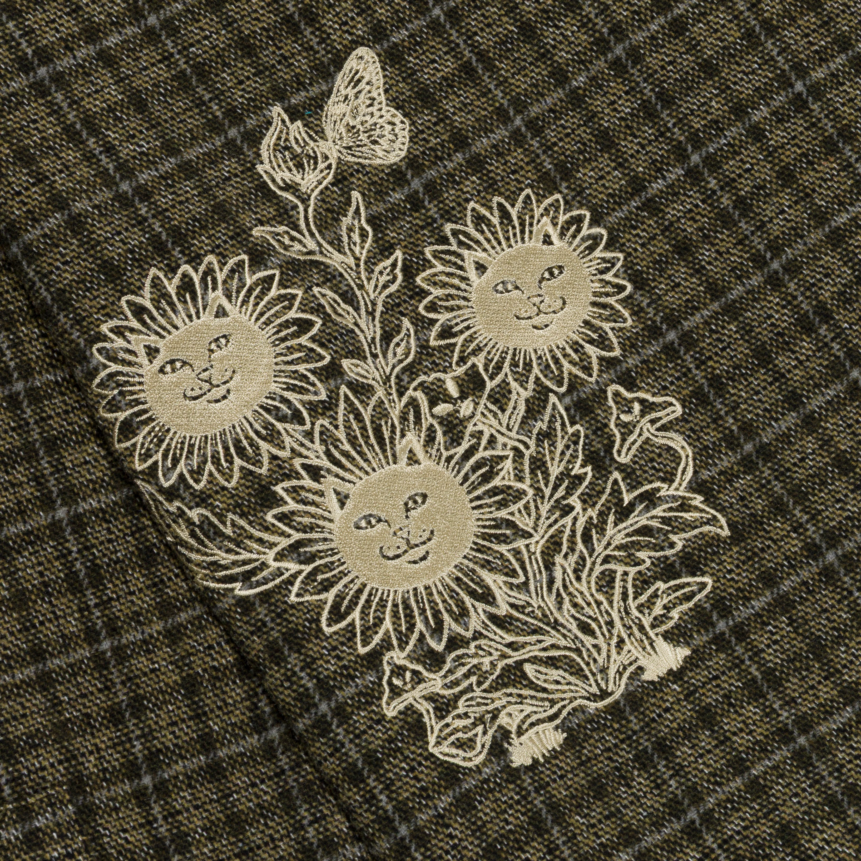 Where The Flowers Bloom Flannel Jacket (Olive) - Image 9